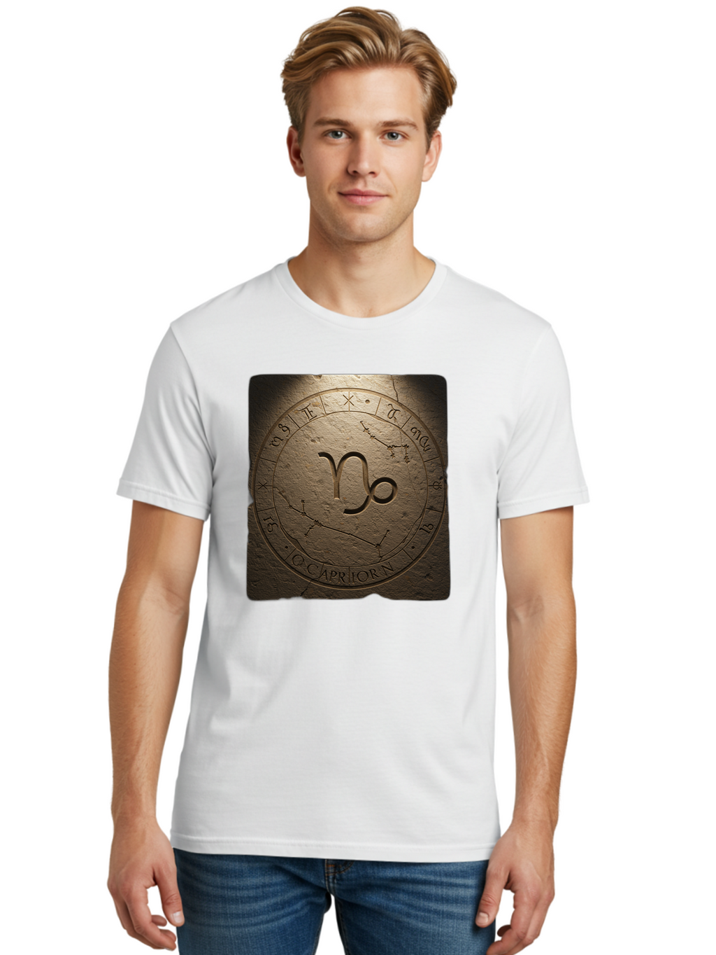 Capricorn-Zodiac-Seal Men'S Graphic Tee, 100% Cotton, Comfortable Casual Summer Wear, Machine Washable, Vintage Camera, Old Camera, Antique Camera, Black Camera, Classic Photography, Photography Equipment, Nostalgic Device, Film Camera, Bal943