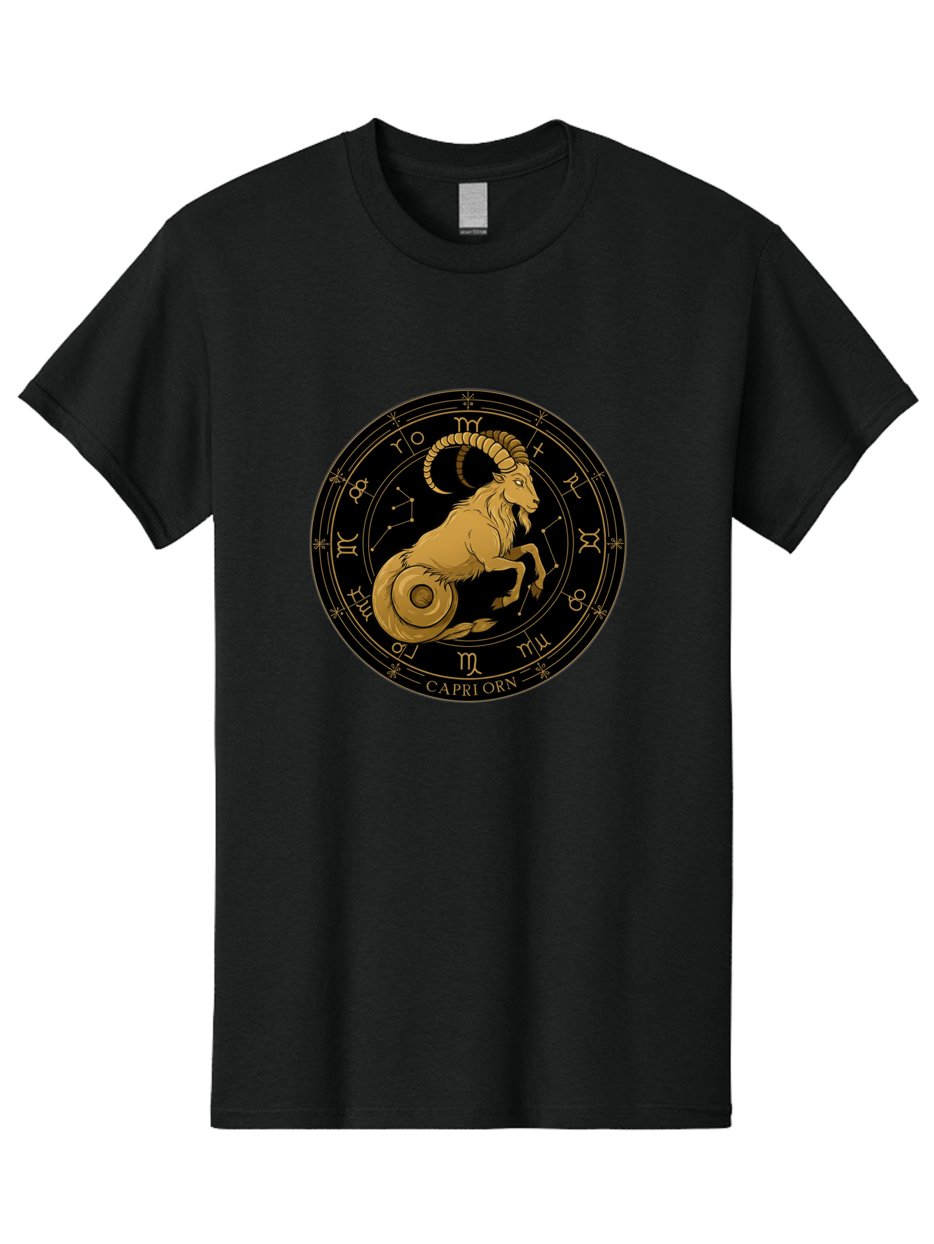 Capricorn-Zodiac-Sign-1 Men'S Graphic Tee, 100% Cotton, Comfortable Casual Summer Wear, Machine Washable, Vintage Camera, Old Camera, Antique Camera, Black Camera, Classic Photography, Photography Equipment, Nostalgic Device, Film Camera, Bal944