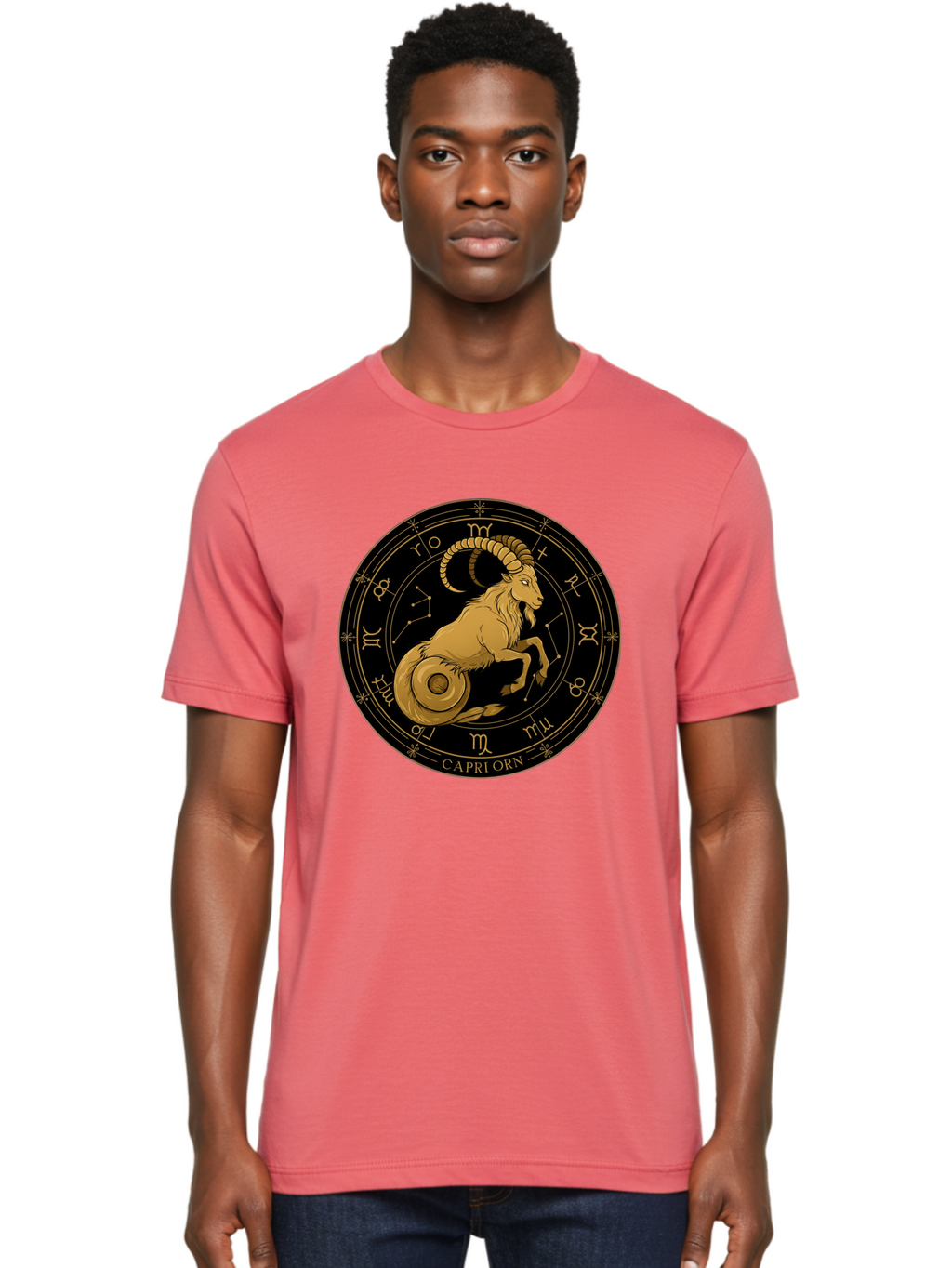 Capricorn-Zodiac-Sign-1 Men'S Graphic Tee, 100% Cotton, Comfortable Casual Summer Wear, Machine Washable, Vintage Camera, Old Camera, Antique Camera, Black Camera, Classic Photography, Photography Equipment, Nostalgic Device, Film Camera, Bal944