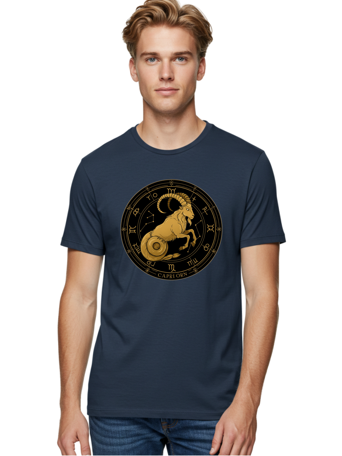 Capricorn-Zodiac-Sign-1 Men'S Graphic Tee, 100% Cotton, Comfortable Casual Summer Wear, Machine Washable, Vintage Camera, Old Camera, Antique Camera, Black Camera, Classic Photography, Photography Equipment, Nostalgic Device, Film Camera, Bal944