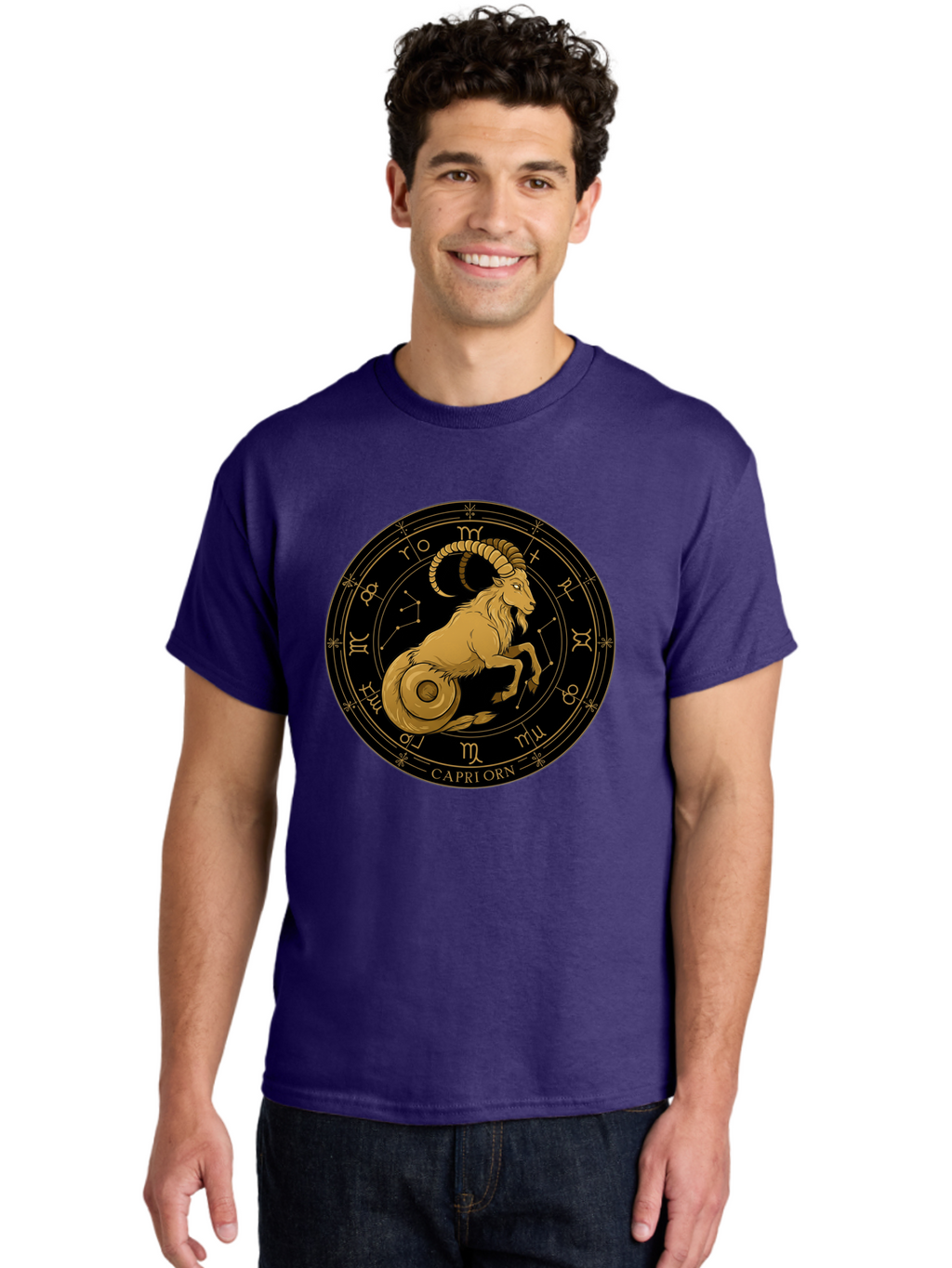 Capricorn-Zodiac-Sign-1 Men'S Graphic Tee, 100% Cotton, Comfortable Casual Summer Wear, Machine Washable, Vintage Camera, Old Camera, Antique Camera, Black Camera, Classic Photography, Photography Equipment, Nostalgic Device, Film Camera, Bal944