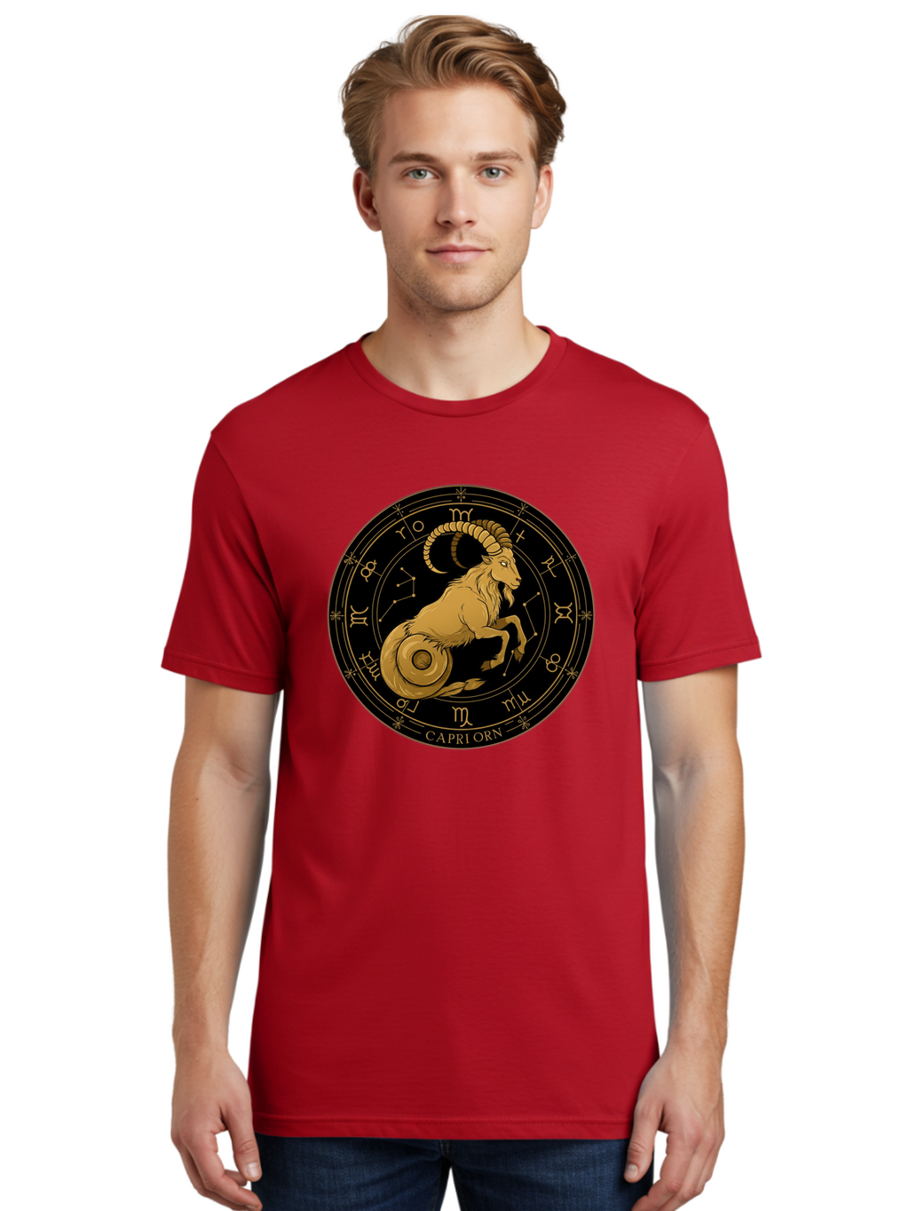 Capricorn-Zodiac-Sign-1 Men'S Graphic Tee, 100% Cotton, Comfortable Casual Summer Wear, Machine Washable, Vintage Camera, Old Camera, Antique Camera, Black Camera, Classic Photography, Photography Equipment, Nostalgic Device, Film Camera, Bal944