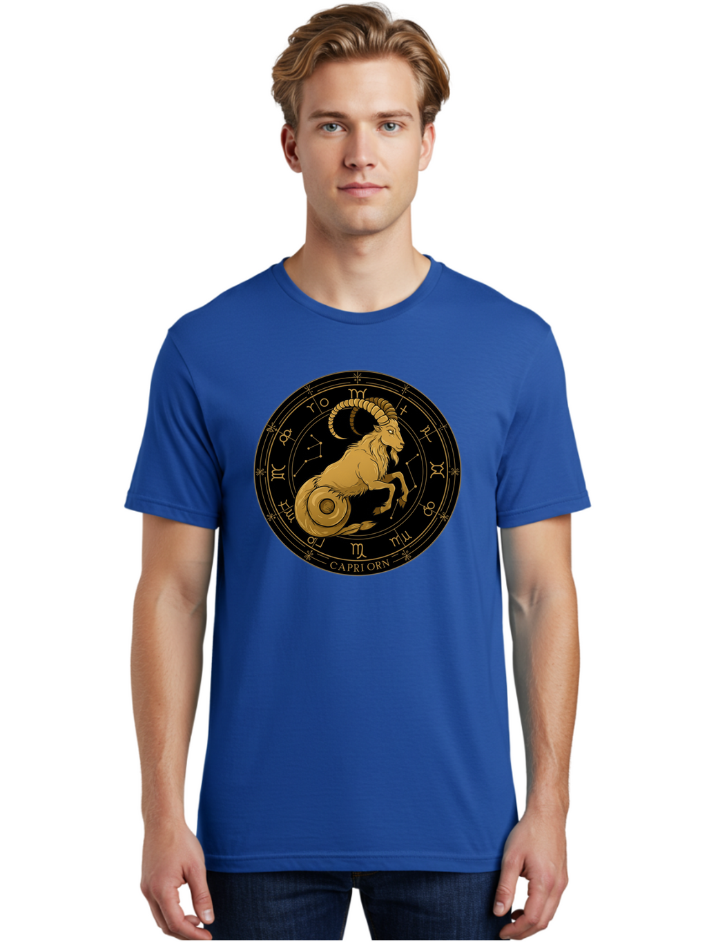 Capricorn-Zodiac-Sign-1 Men'S Graphic Tee, 100% Cotton, Comfortable Casual Summer Wear, Machine Washable, Vintage Camera, Old Camera, Antique Camera, Black Camera, Classic Photography, Photography Equipment, Nostalgic Device, Film Camera, Bal944