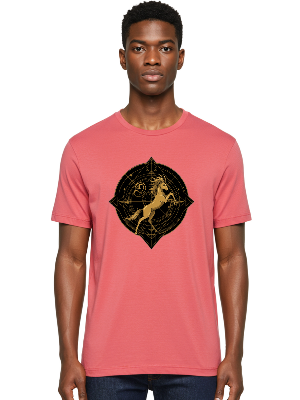 Capricorn-Zodiac-Symbol Men'S Graphic Tee, 100% Cotton, Comfortable Casual Summer Wear, Machine Washable, Vintage Camera, Old Camera, Antique Camera, Black Camera, Classic Photography, Photography Equipment, Nostalgic Device, Film Camera, Bal946