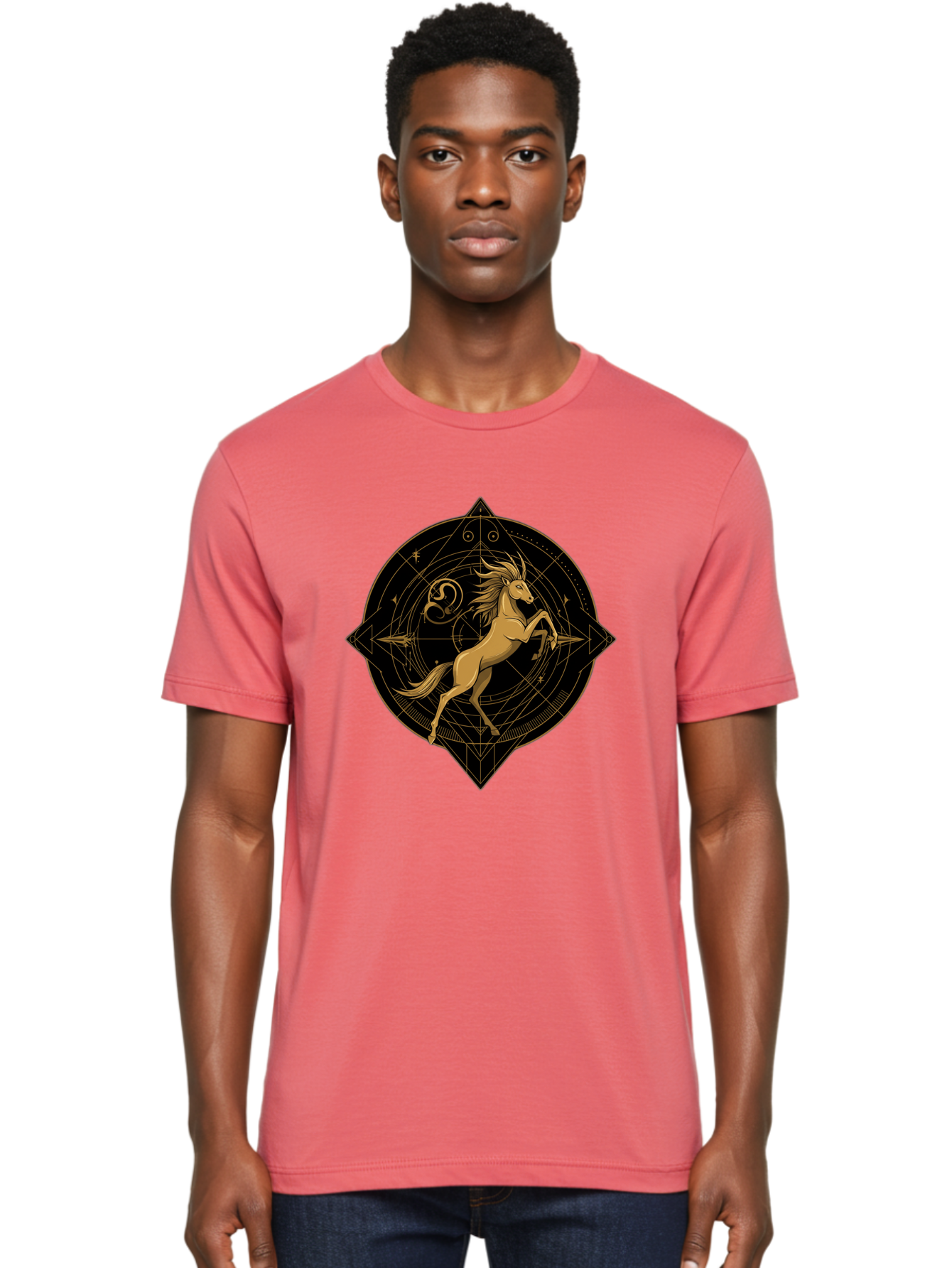 Capricorn-Zodiac-Symbol Men'S Graphic Tee, 100% Cotton, Comfortable Casual Summer Wear, Machine Washable, Vintage Camera, Old Camera, Antique Camera, Black Camera, Classic Photography, Photography Equipment, Nostalgic Device, Film Camera, Bal946