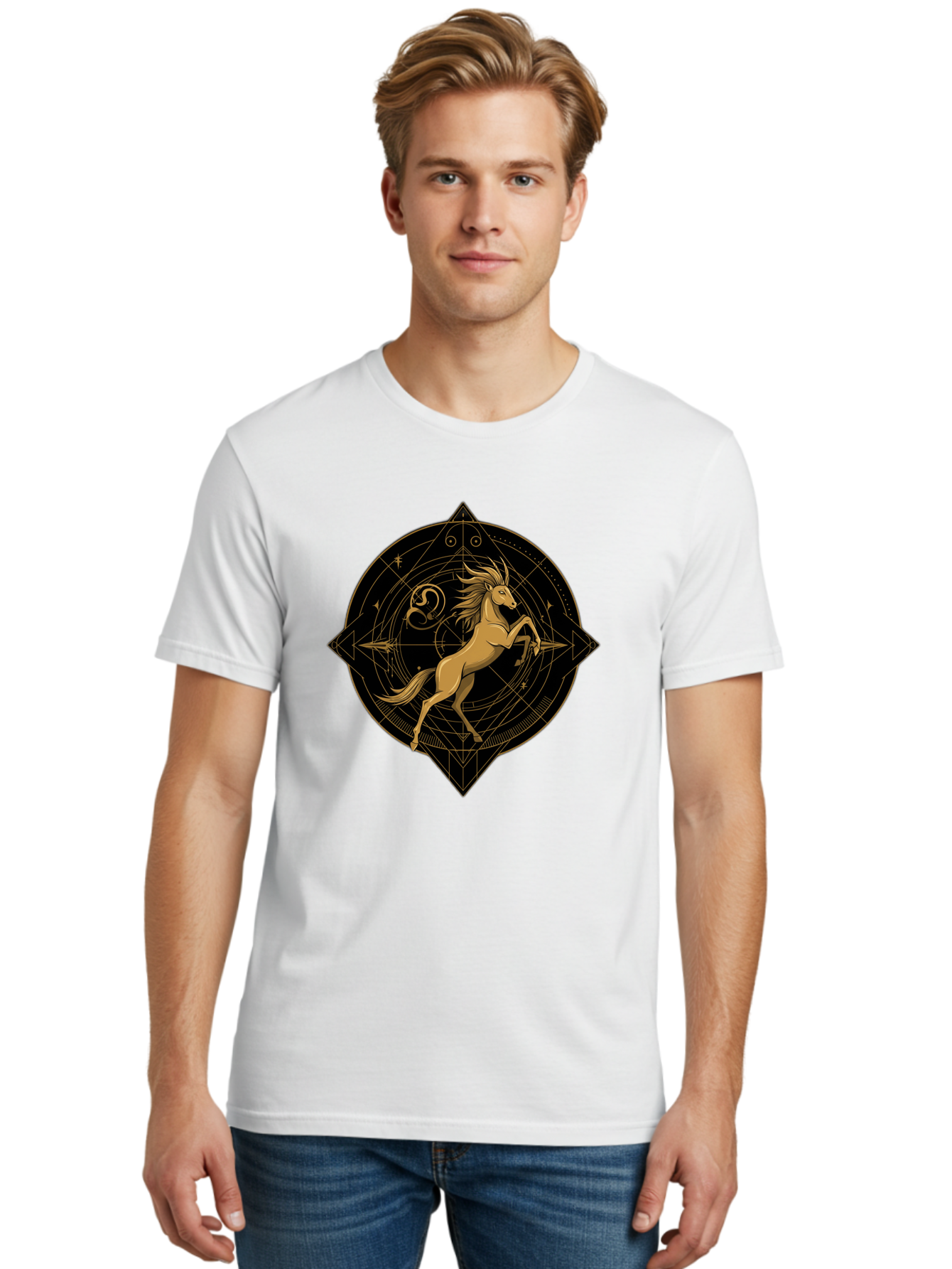 Capricorn-Zodiac-Symbol Men'S Graphic Tee, 100% Cotton, Comfortable Casual Summer Wear, Machine Washable, Vintage Camera, Old Camera, Antique Camera, Black Camera, Classic Photography, Photography Equipment, Nostalgic Device, Film Camera, Bal946