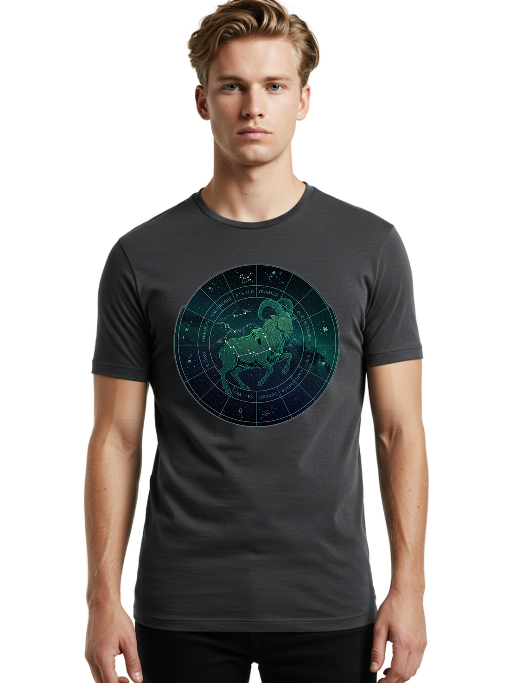 Capricorn-Zodiac Men'S Graphic Tee, 100% Cotton, Comfortable Casual Summer Wear, Machine Washable, Vintage Camera, Old Camera, Antique Camera, Black Camera, Classic Photography, Photography Equipment, Nostalgic Device, Film Camera, Camera Art Bal947