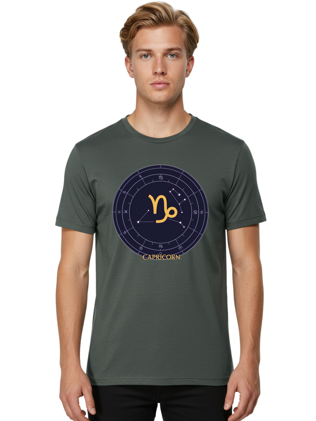 Capricorn Men'S Graphic Tee, 100% Cotton, Comfortable Casual Summer Wear, Machine Washable, Vintage Camera, Old Camera, Antique Camera, Black Camera, Classic Photography, Photography Equipment, Nostalgic Device, Film Camera, Camera Art Bal948