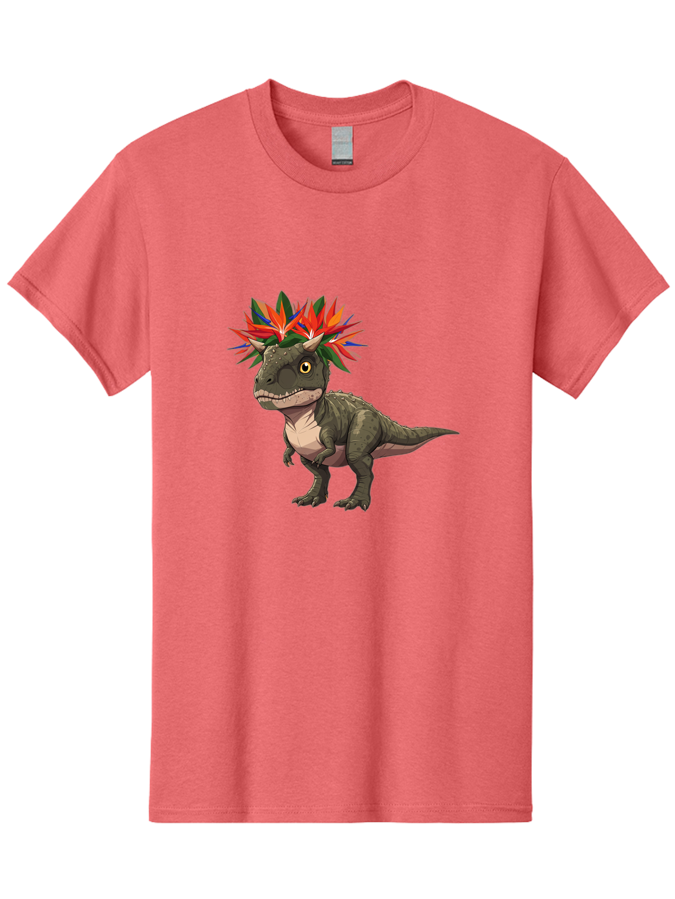 Carnotaurus-With-Flowers Men'S Graphic Tee, 100% Cotton, Comfortable Casual Summer Wear, Machine Washable, Vintage Camera, Old Camera, Antique Camera, Black Camera, Classic Photography, Photography Equipment, Nostalgic Device, Film Camera, Bal949