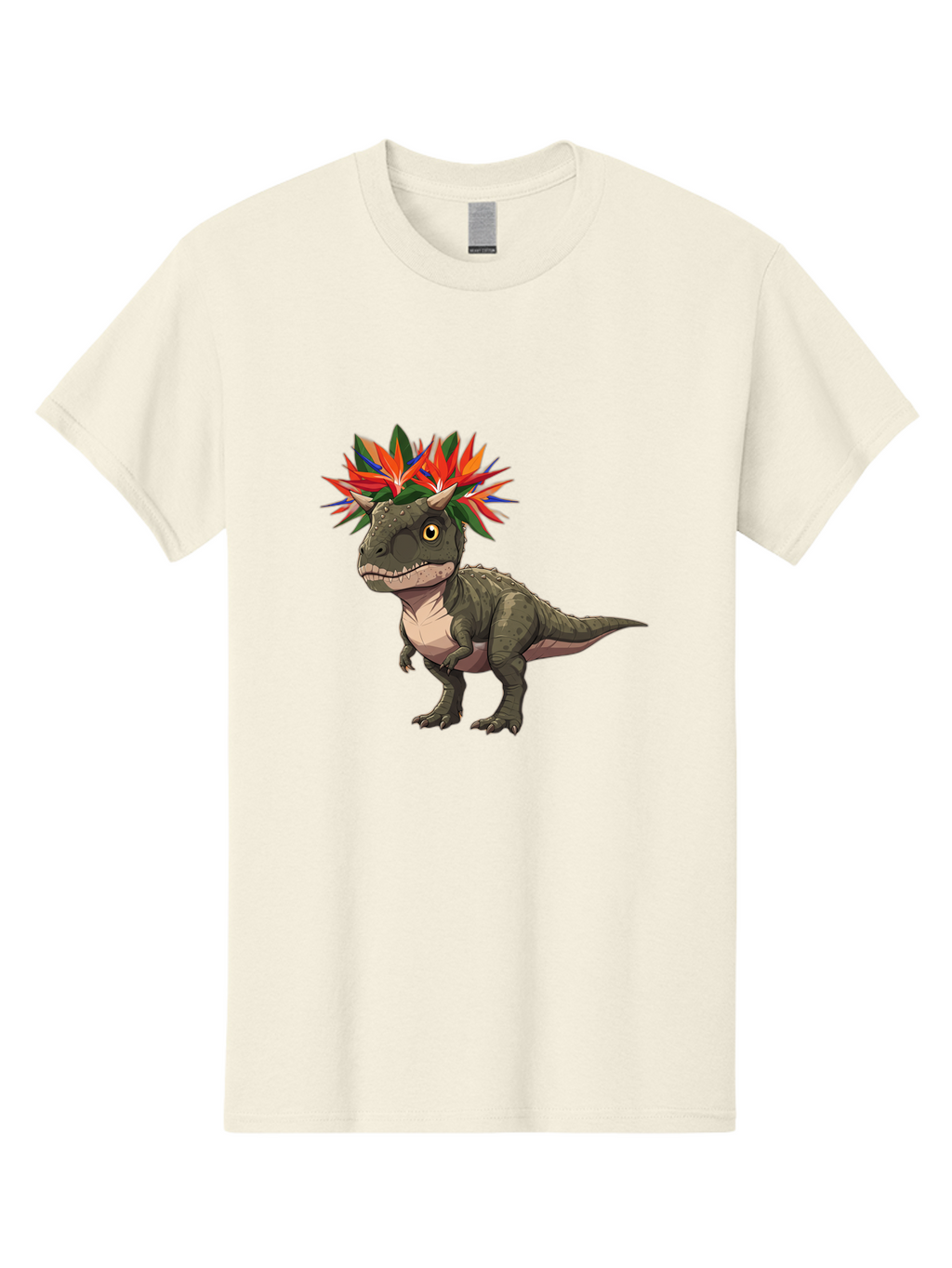 Carnotaurus-With-Flowers Men'S Graphic Tee, 100% Cotton, Comfortable Casual Summer Wear, Machine Washable, Vintage Camera, Old Camera, Antique Camera, Black Camera, Classic Photography, Photography Equipment, Nostalgic Device, Film Camera, Bal949
