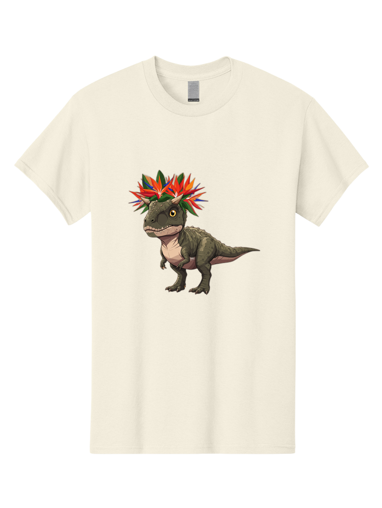 Carnotaurus-With-Flowers Men'S Graphic Tee, 100% Cotton, Comfortable Casual Summer Wear, Machine Washable, Vintage Camera, Old Camera, Antique Camera, Black Camera, Classic Photography, Photography Equipment, Nostalgic Device, Film Camera, Bal949