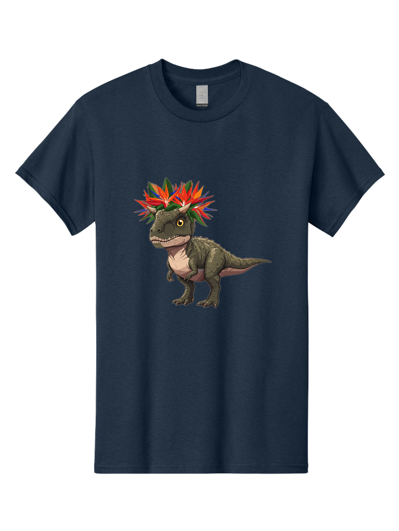 Carnotaurus-With-Flowers Men'S Graphic Tee, 100% Cotton, Comfortable Casual Summer Wear, Machine Washable, Vintage Camera, Old Camera, Antique Camera, Black Camera, Classic Photography, Photography Equipment, Nostalgic Device, Film Camera, Bal949