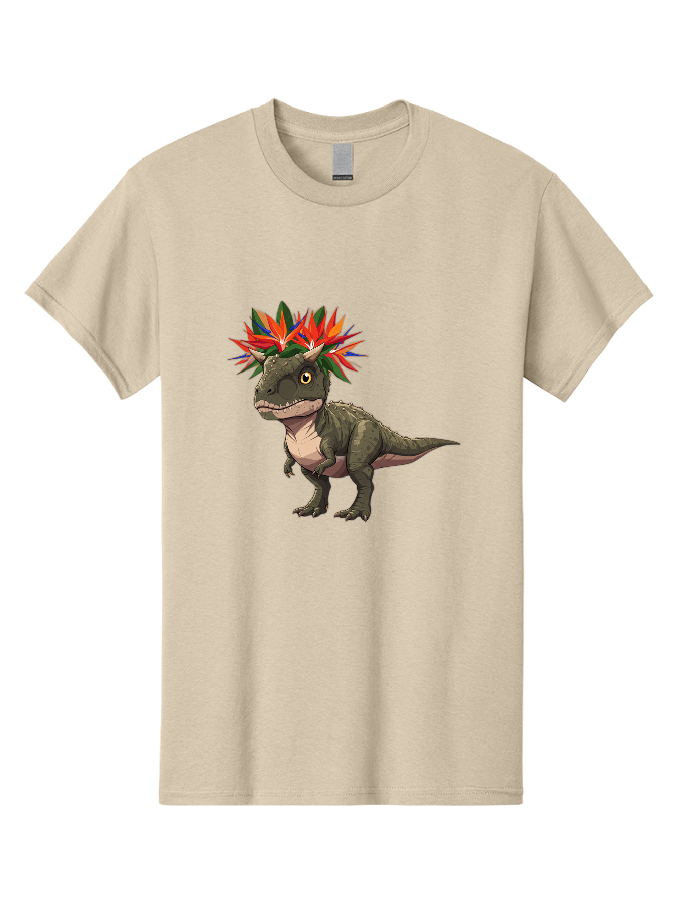 Carnotaurus-With-Flowers Men'S Graphic Tee, 100% Cotton, Comfortable Casual Summer Wear, Machine Washable, Vintage Camera, Old Camera, Antique Camera, Black Camera, Classic Photography, Photography Equipment, Nostalgic Device, Film Camera, Bal949