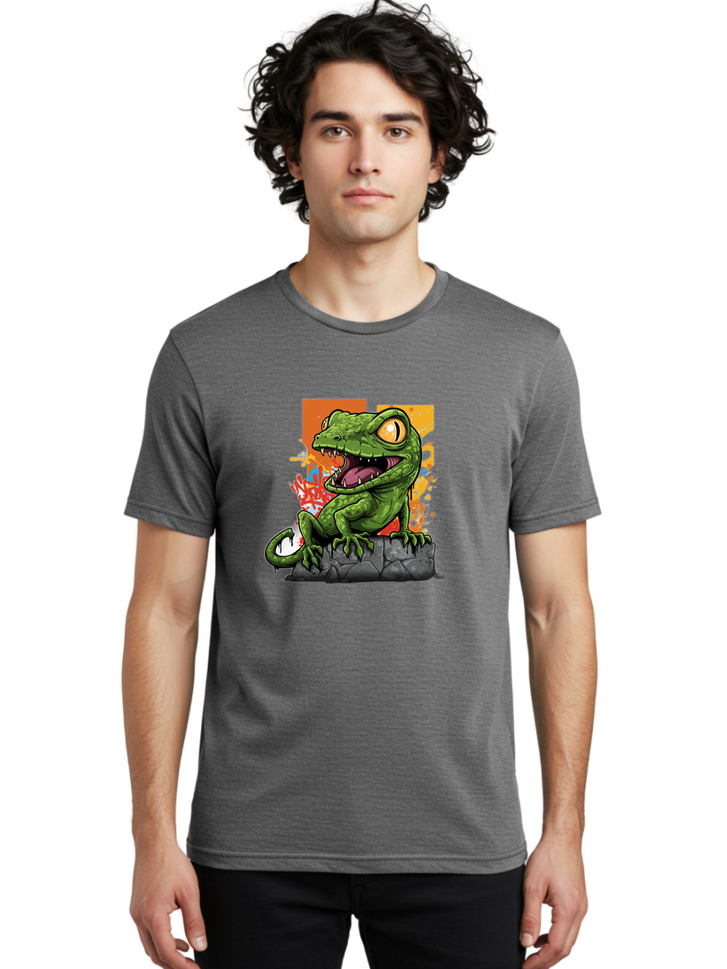 Cartoon-Lizard Men'S Graphic Tee, 100% Cotton, Comfortable Casual Summer Wear, Machine Washable, Vintage Camera, Old Camera, Antique Camera, Black Camera, Classic Photography, Photography Equipment, Nostalgic Device, Film Camera, Camera Art Bal952