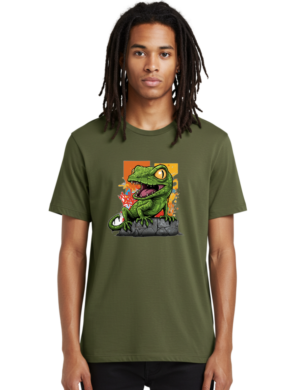 Cartoon-Lizard Men'S Graphic Tee, 100% Cotton, Comfortable Casual Summer Wear, Machine Washable, Vintage Camera, Old Camera, Antique Camera, Black Camera, Classic Photography, Photography Equipment, Nostalgic Device, Film Camera, Camera Art Bal952