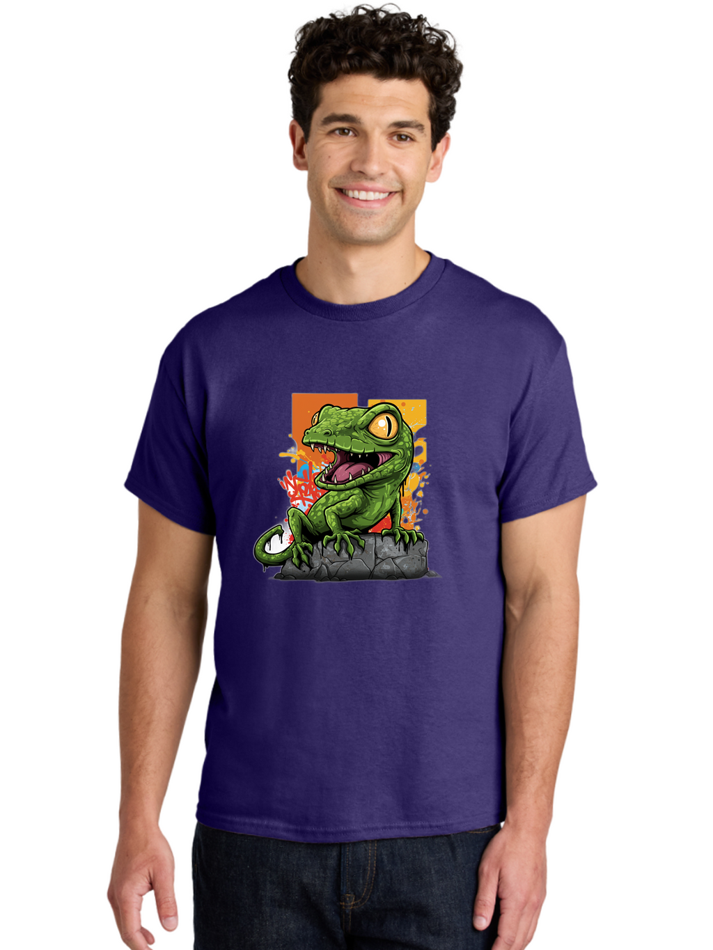 Cartoon-Lizard Men'S Graphic Tee, 100% Cotton, Comfortable Casual Summer Wear, Machine Washable, Vintage Camera, Old Camera, Antique Camera, Black Camera, Classic Photography, Photography Equipment, Nostalgic Device, Film Camera, Camera Art Bal952