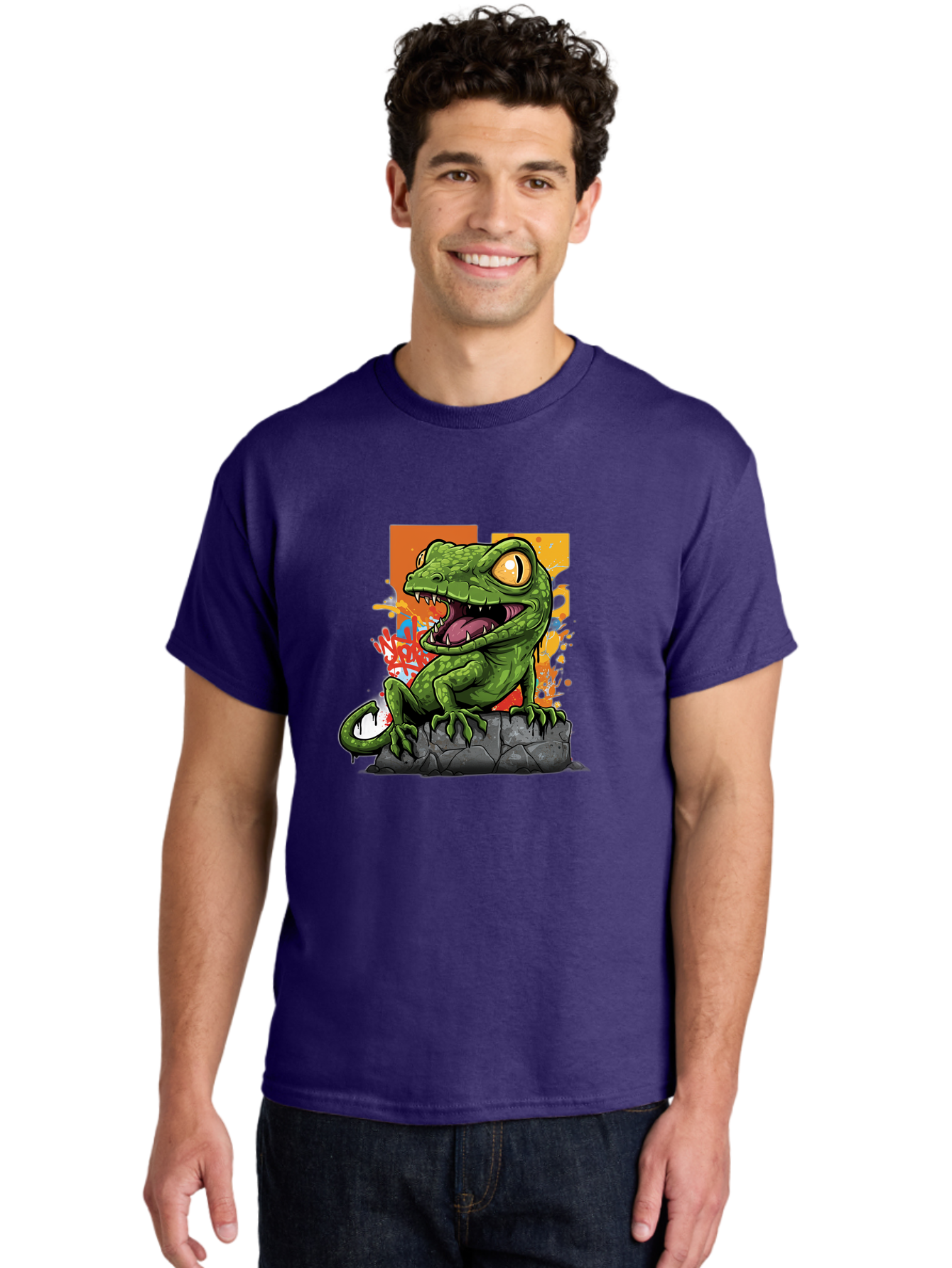 Cartoon-Lizard Men'S Graphic Tee, 100% Cotton, Comfortable Casual Summer Wear, Machine Washable, Vintage Camera, Old Camera, Antique Camera, Black Camera, Classic Photography, Photography Equipment, Nostalgic Device, Film Camera, Camera Art Bal952