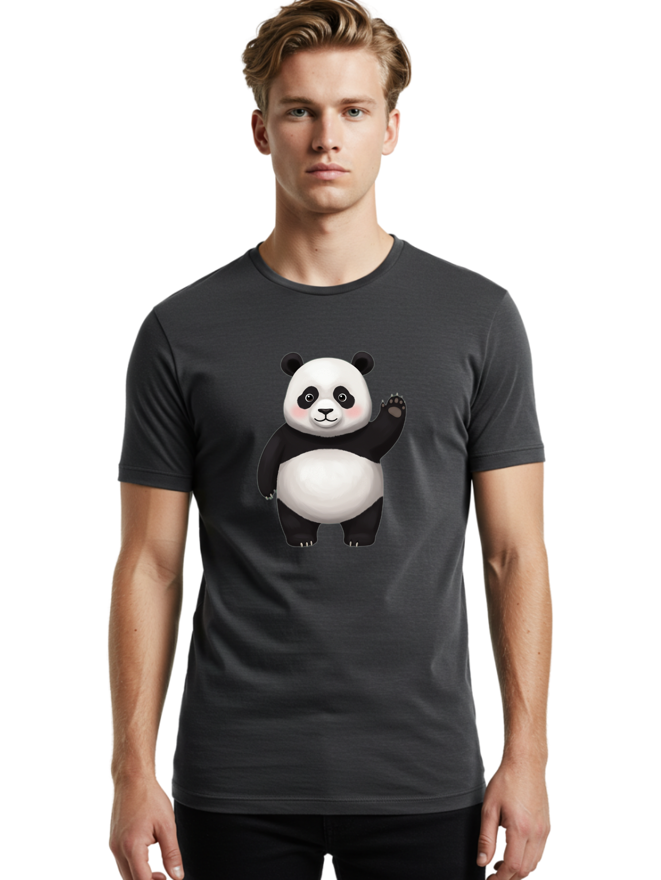 Cartoon-Panda-1 Men'S Graphic Tee, 100% Cotton, Comfortable Casual Summer Wear, Machine Washable, Vintage Camera, Old Camera, Antique Camera, Black Camera, Classic Photography, Photography Equipment, Nostalgic Device, Film Camera, Camera Art Bal953