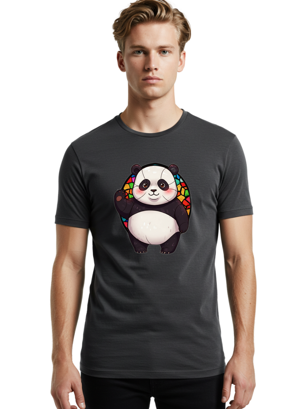 Cartoon-Panda Men'S Graphic Tee, 100% Cotton, Comfortable Casual Summer Wear, Machine Washable, Vintage Camera, Old Camera, Antique Camera, Black Camera, Classic Photography, Photography Equipment, Nostalgic Device, Film Camera, Camera Art Bal954