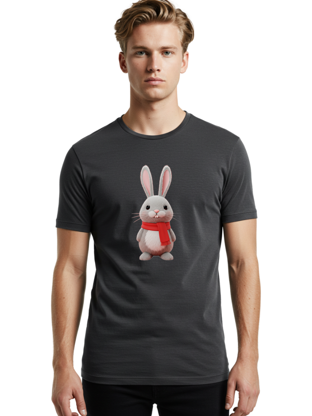Cartoon-Rabbit Men'S Graphic Tee, 100% Cotton, Comfortable Casual Summer Wear, Machine Washable, Vintage Camera, Old Camera, Antique Camera, Black Camera, Classic Photography, Photography Equipment, Nostalgic Device, Film Camera, Camera Art Bal955