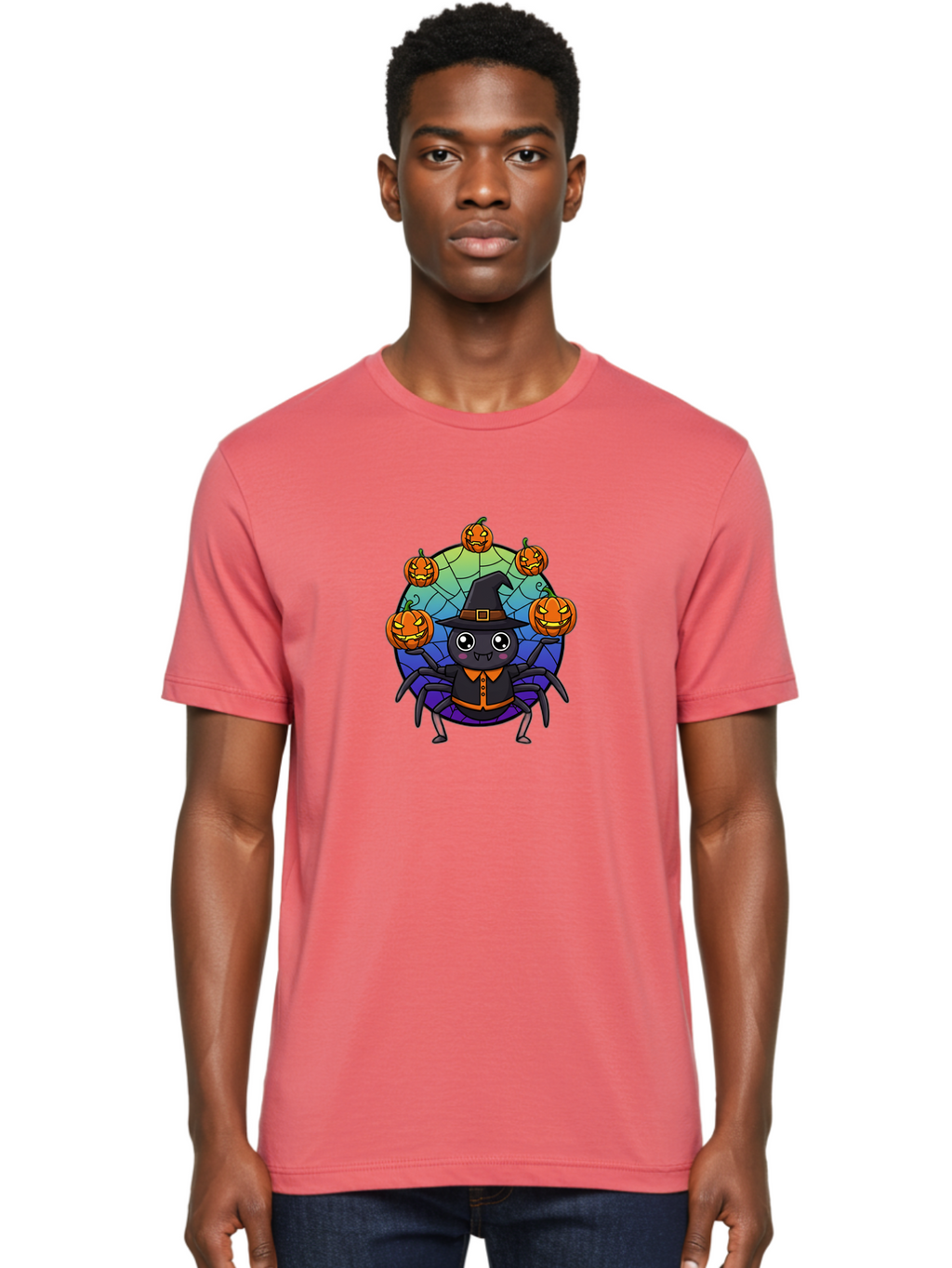 Cartoon-Spider-Wearing-Witch-Hat Men'S Graphic Tee, 100% Cotton, Comfortable Casual Summer Wear, Machine Washable, Vintage Camera, Old Camera, Antique Camera, Black Camera, Classic Photography, Photography Equipment, Nostalgic Device, Bal956