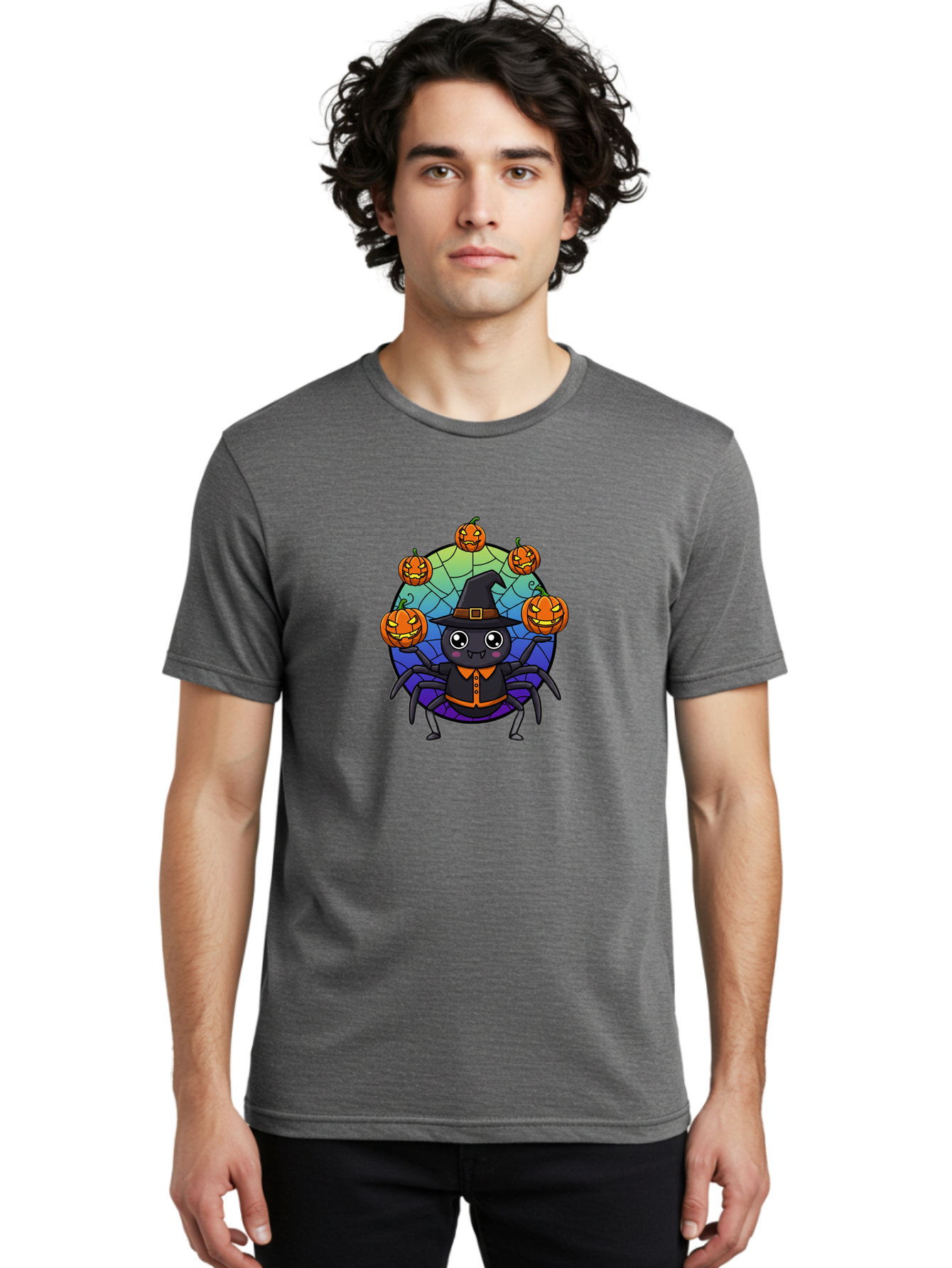 Cartoon-Spider-Wearing-Witch-Hat Men'S Graphic Tee, 100% Cotton, Comfortable Casual Summer Wear, Machine Washable, Vintage Camera, Old Camera, Antique Camera, Black Camera, Classic Photography, Photography Equipment, Nostalgic Device, Bal956