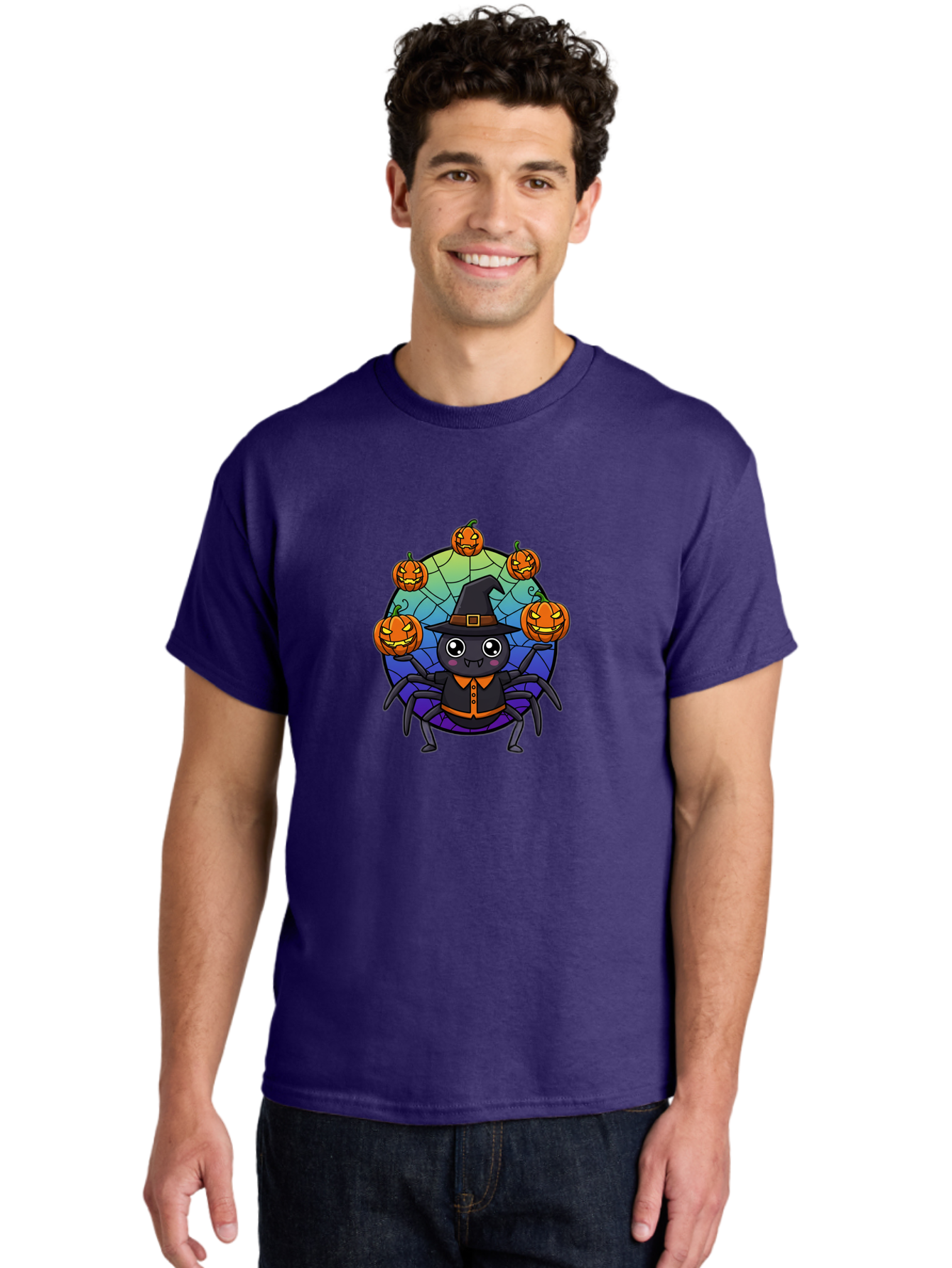 Cartoon-Spider-Wearing-Witch-Hat Men'S Graphic Tee, 100% Cotton, Comfortable Casual Summer Wear, Machine Washable, Vintage Camera, Old Camera, Antique Camera, Black Camera, Classic Photography, Photography Equipment, Nostalgic Device, Bal956