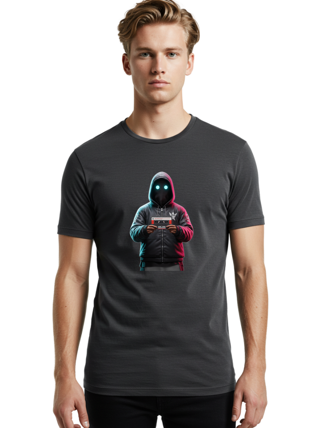 Cassette-Hoodie Men'S Graphic Tee, 100% Cotton, Comfortable Casual Summer Wear, Machine Washable, Vintage Camera, Old Camera, Antique Camera, Black Camera, Classic Photography, Photography Equipment, Nostalgic Device, Film Camera, Camera Art Bal959