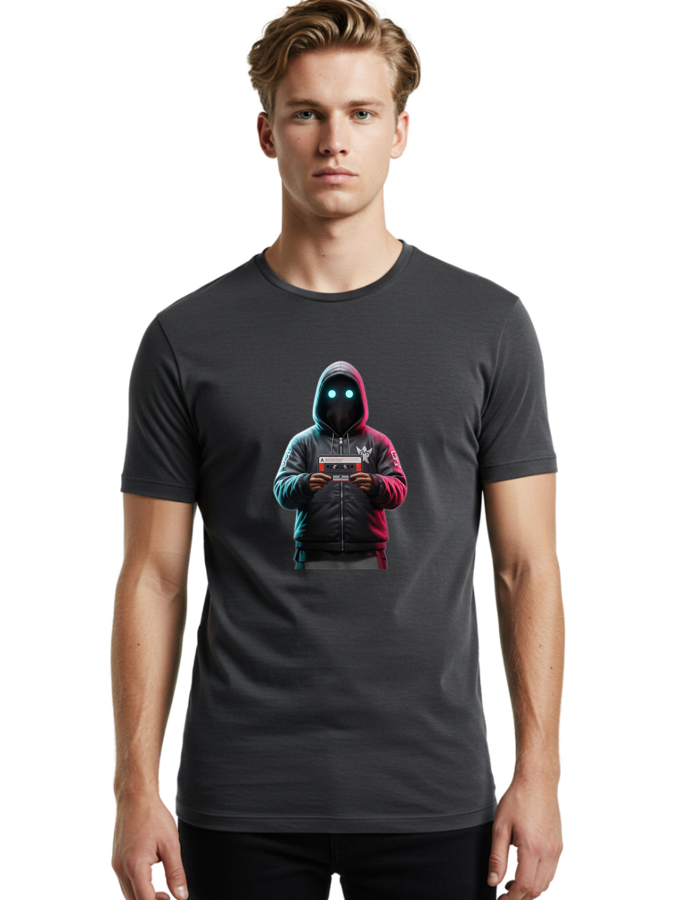 Cassette-Hoodie Men'S Graphic Tee, 100% Cotton, Comfortable Casual Summer Wear, Machine Washable, Vintage Camera, Old Camera, Antique Camera, Black Camera, Classic Photography, Photography Equipment, Nostalgic Device, Film Camera, Camera Art Bal959