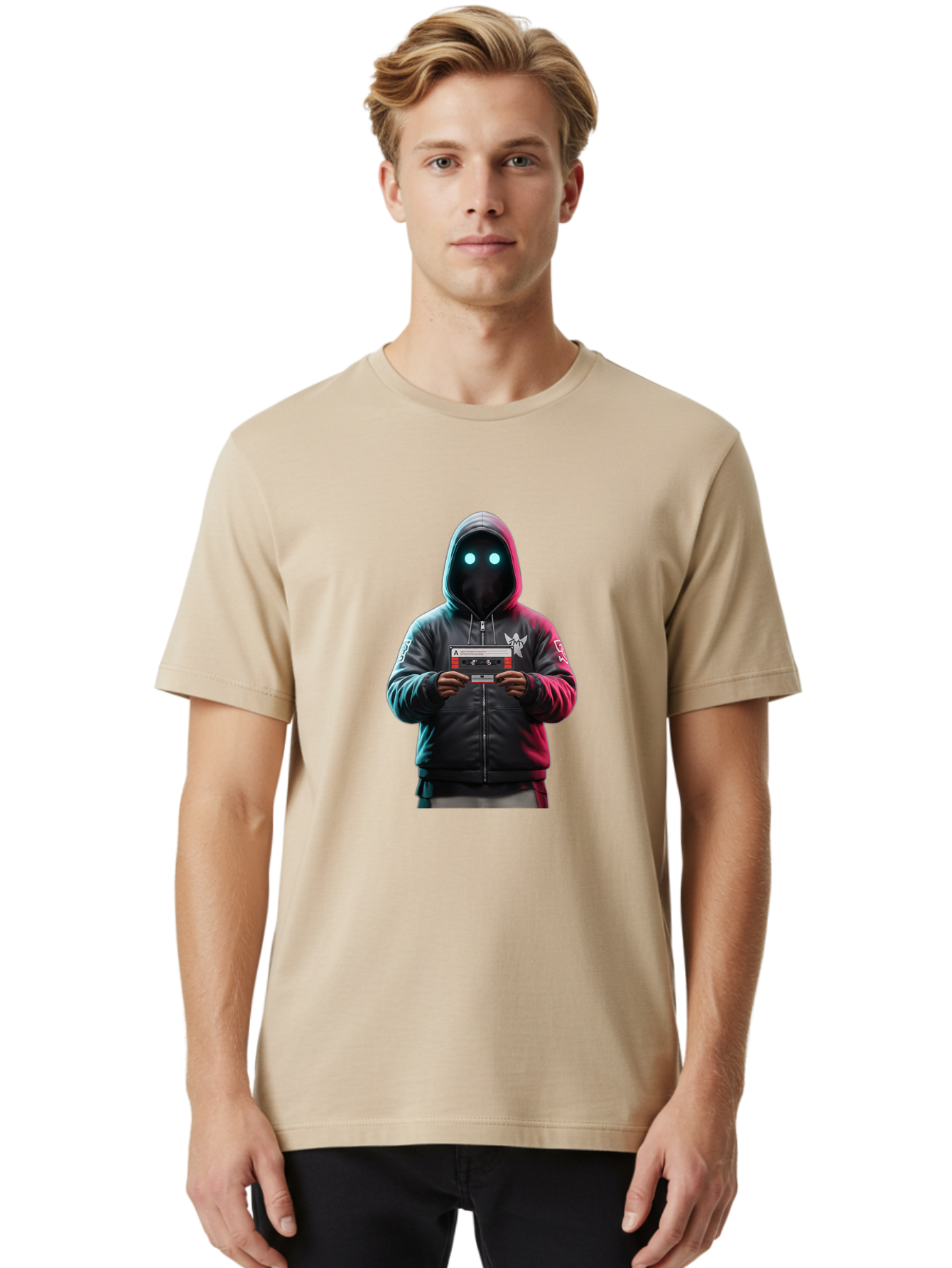 Cassette-Hoodie Men'S Graphic Tee, 100% Cotton, Comfortable Casual Summer Wear, Machine Washable, Vintage Camera, Old Camera, Antique Camera, Black Camera, Classic Photography, Photography Equipment, Nostalgic Device, Film Camera, Camera Art Bal959