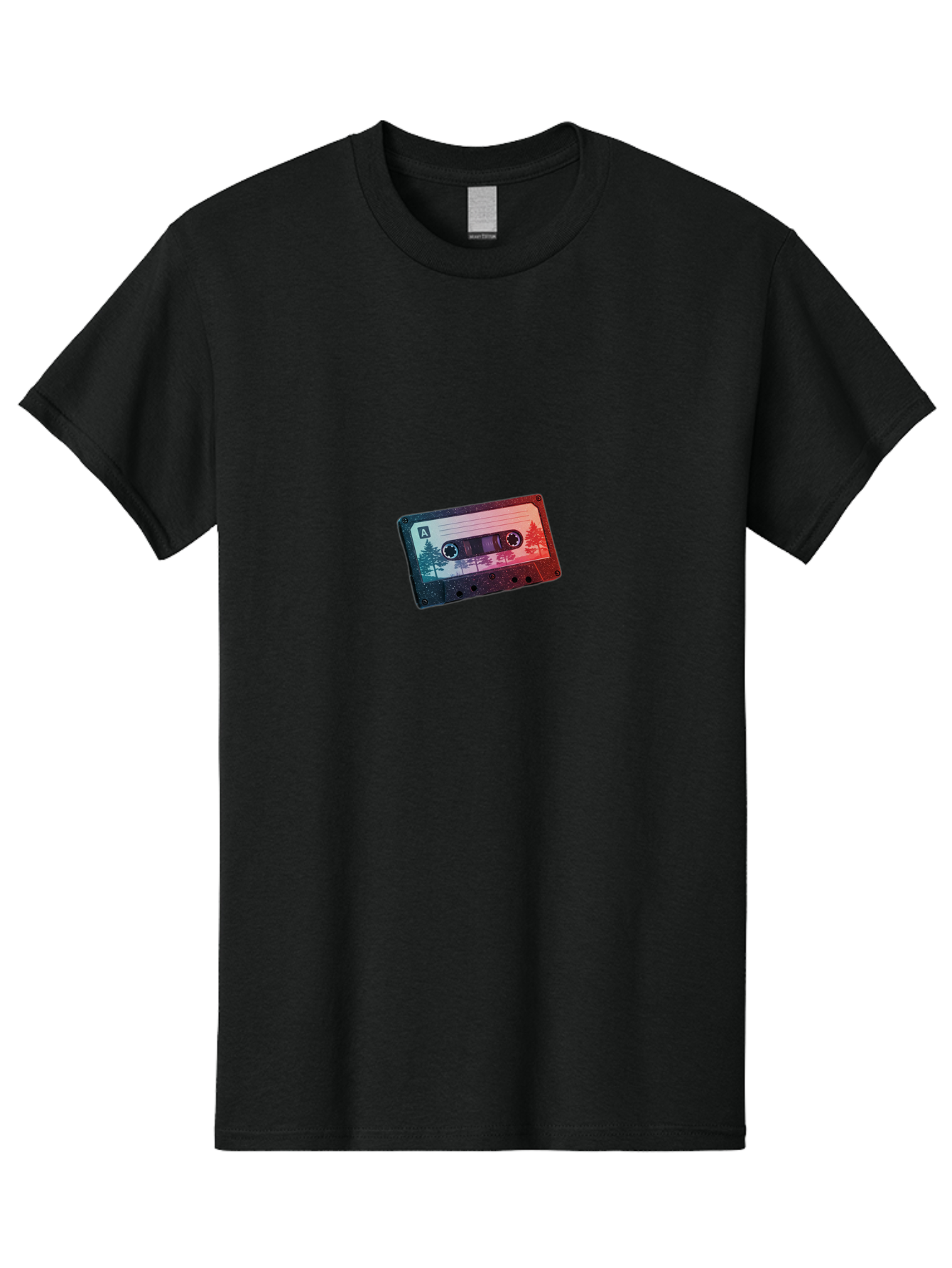 Cassette-Tape-A Men'S Graphic Tee, 100% Cotton, Comfortable Casual Summer Wear, Machine Washable, Vintage Camera, Old Camera, Antique Camera, Black Camera, Classic Photography, Photography Equipment, Nostalgic Device, Film Camera, Camera Art Bal960