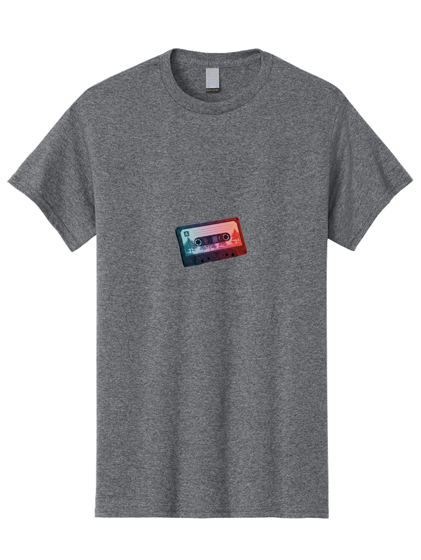 Cassette-Tape-A Men'S Graphic Tee, 100% Cotton, Comfortable Casual Summer Wear, Machine Washable, Vintage Camera, Old Camera, Antique Camera, Black Camera, Classic Photography, Photography Equipment, Nostalgic Device, Film Camera, Camera Art Bal960