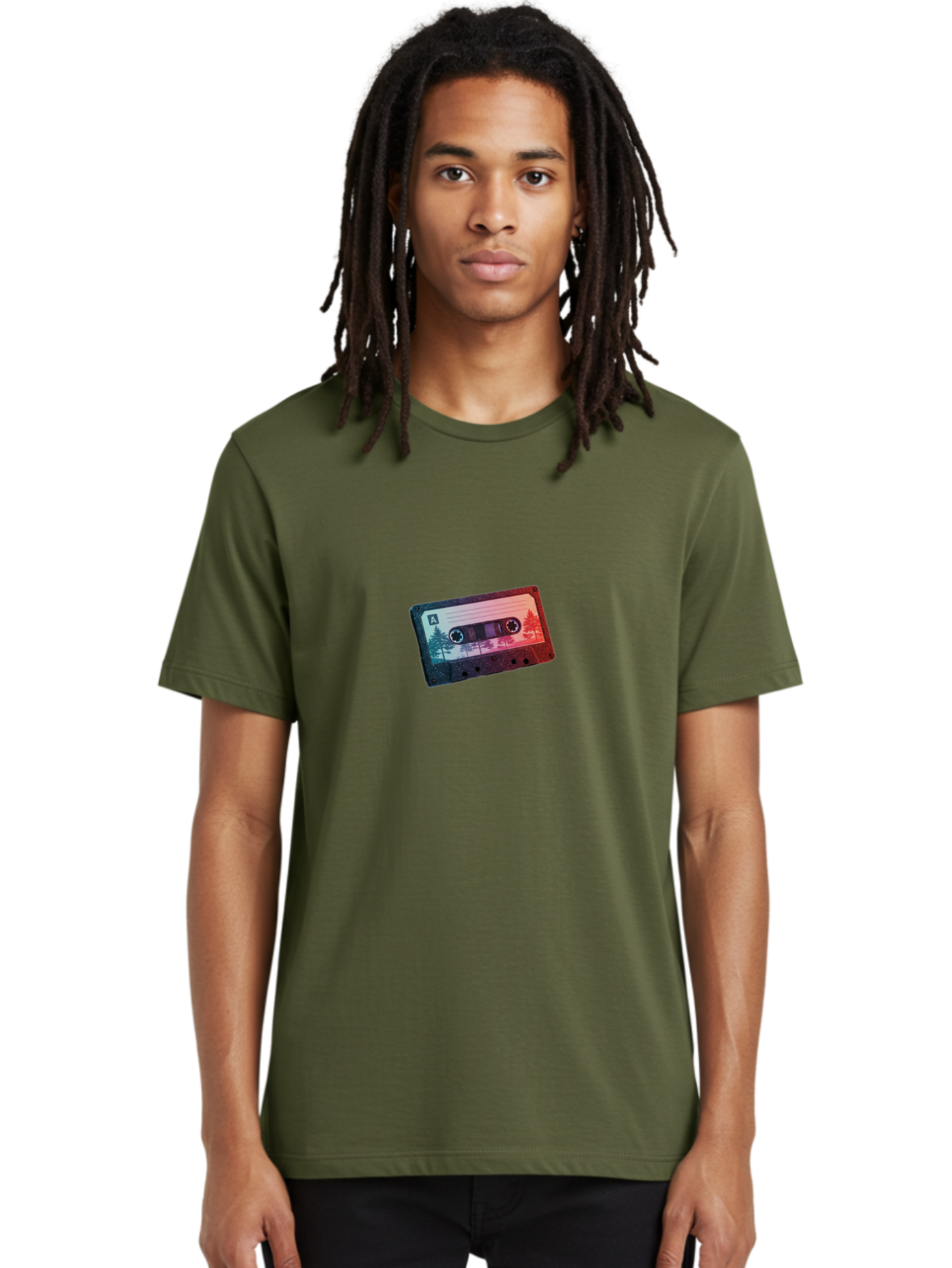 Cassette-Tape-A Men'S Graphic Tee, 100% Cotton, Comfortable Casual Summer Wear, Machine Washable, Vintage Camera, Old Camera, Antique Camera, Black Camera, Classic Photography, Photography Equipment, Nostalgic Device, Film Camera, Camera Art Bal960