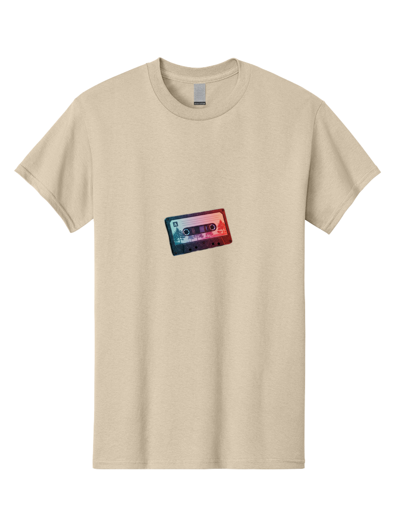 Cassette-Tape-A Men'S Graphic Tee, 100% Cotton, Comfortable Casual Summer Wear, Machine Washable, Vintage Camera, Old Camera, Antique Camera, Black Camera, Classic Photography, Photography Equipment, Nostalgic Device, Film Camera, Camera Art Bal960