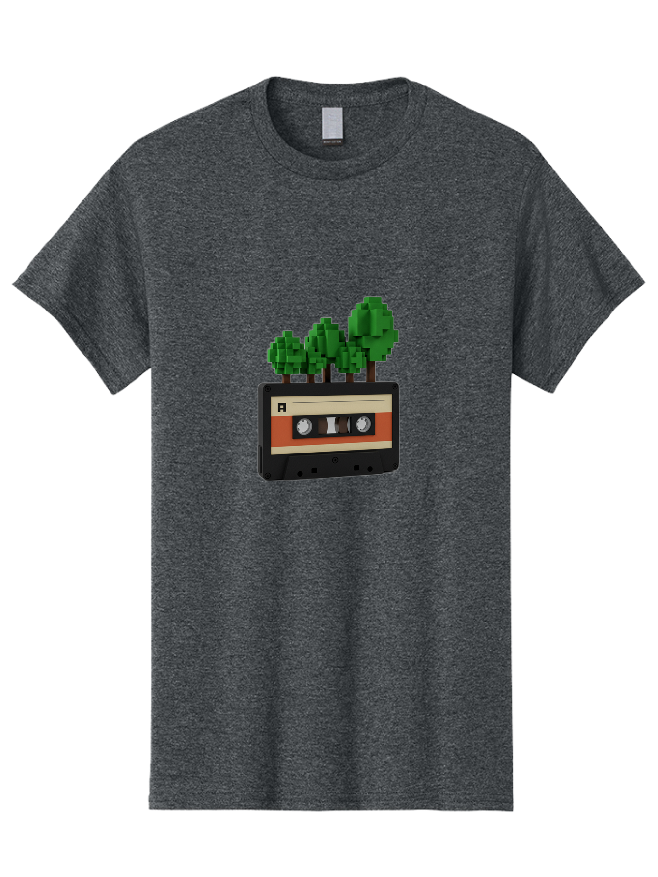 Cassette-Tape-Trees Men'S Graphic Tee, 100% Cotton, Comfortable Casual Summer Wear, Machine Washable, Vintage Camera, Old Camera, Antique Camera, Black Camera, Classic Photography, Photography Equipment, Nostalgic Device, Film Camera, Bal961