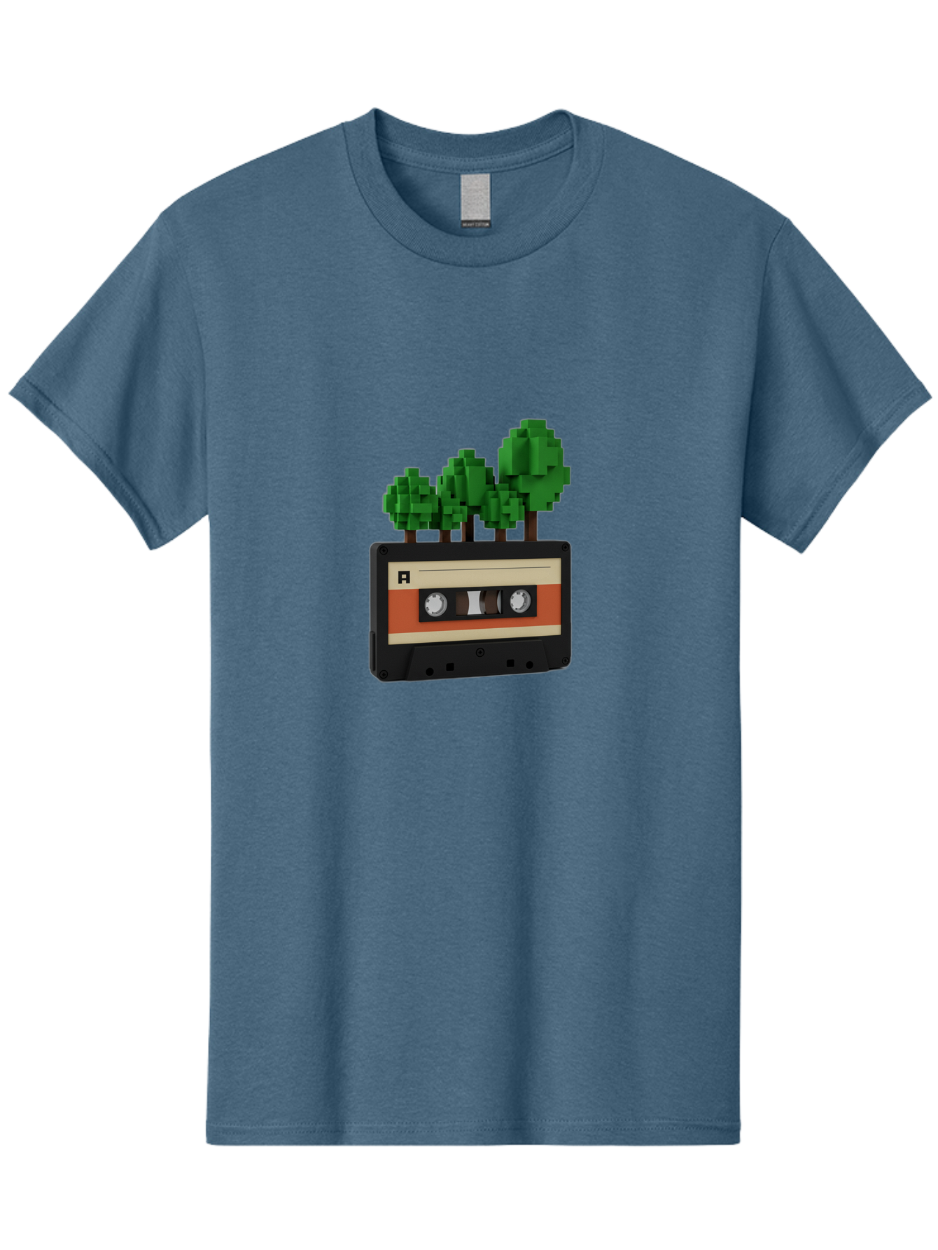 Cassette-Tape-Trees Men'S Graphic Tee, 100% Cotton, Comfortable Casual Summer Wear, Machine Washable, Vintage Camera, Old Camera, Antique Camera, Black Camera, Classic Photography, Photography Equipment, Nostalgic Device, Film Camera, Bal961