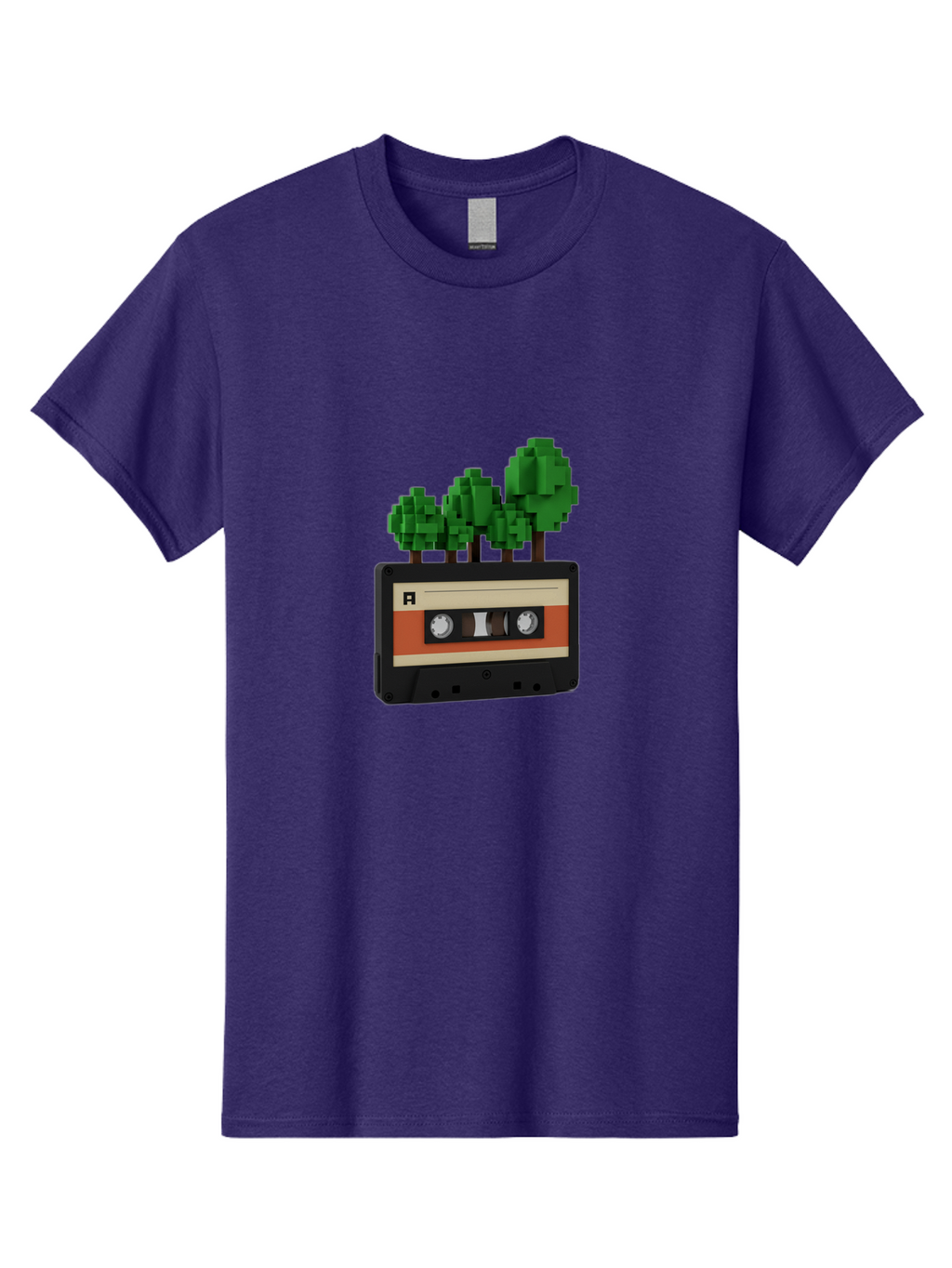 Cassette-Tape-Trees Men'S Graphic Tee, 100% Cotton, Comfortable Casual Summer Wear, Machine Washable, Vintage Camera, Old Camera, Antique Camera, Black Camera, Classic Photography, Photography Equipment, Nostalgic Device, Film Camera, Bal961