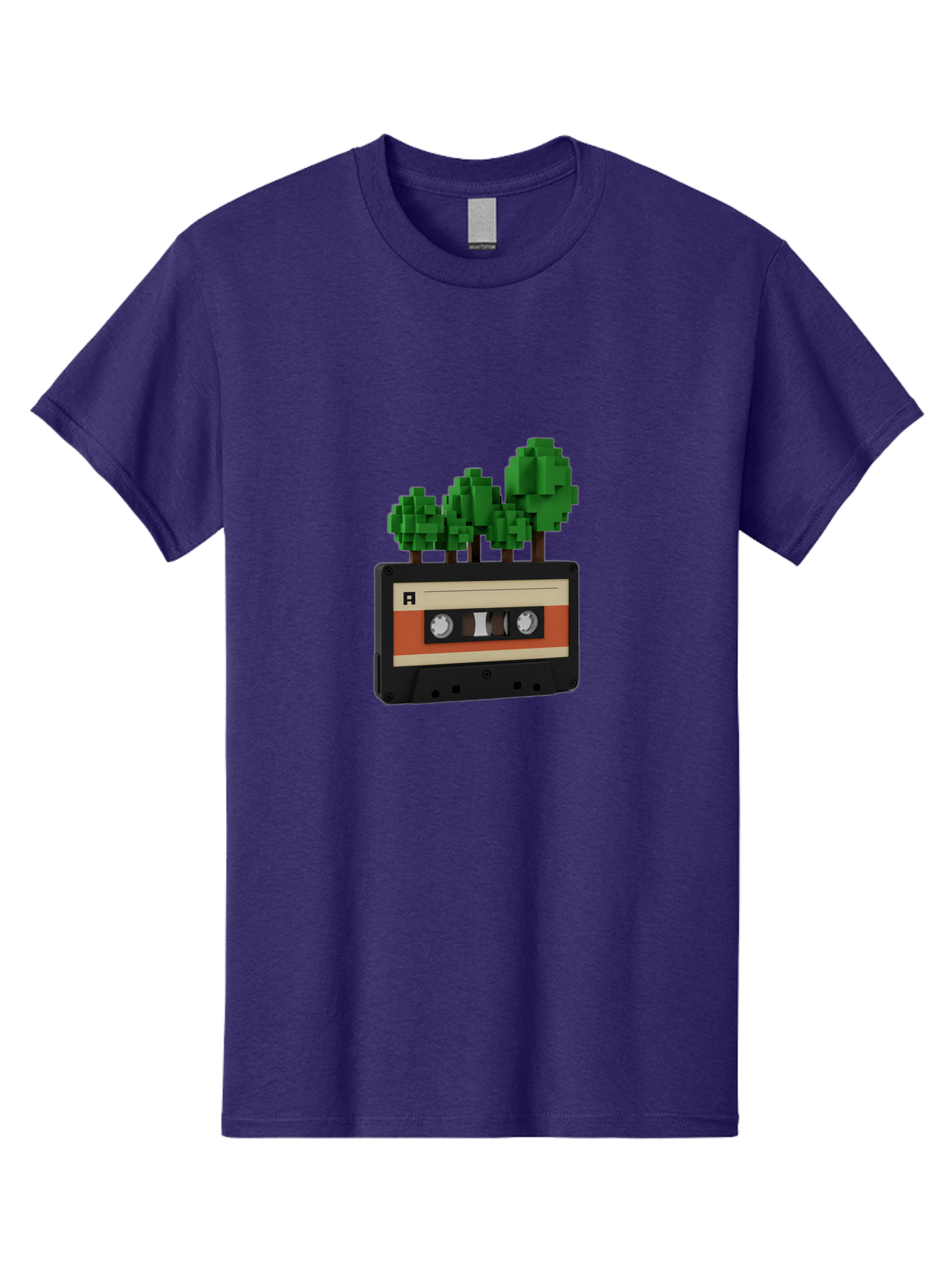 Cassette-Tape-Trees Men'S Graphic Tee, 100% Cotton, Comfortable Casual Summer Wear, Machine Washable, Vintage Camera, Old Camera, Antique Camera, Black Camera, Classic Photography, Photography Equipment, Nostalgic Device, Film Camera, Bal961