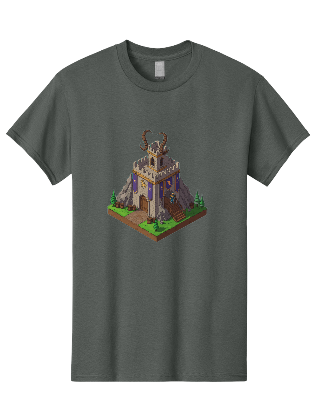 Castle-With-Ram-Horns Men'S Graphic Tee, 100% Cotton, Comfortable Casual Summer Wear, Machine Washable, Vintage Camera, Old Camera, Antique Camera, Black Camera, Classic Photography, Photography Equipment, Nostalgic Device, Film Camera, Bal963