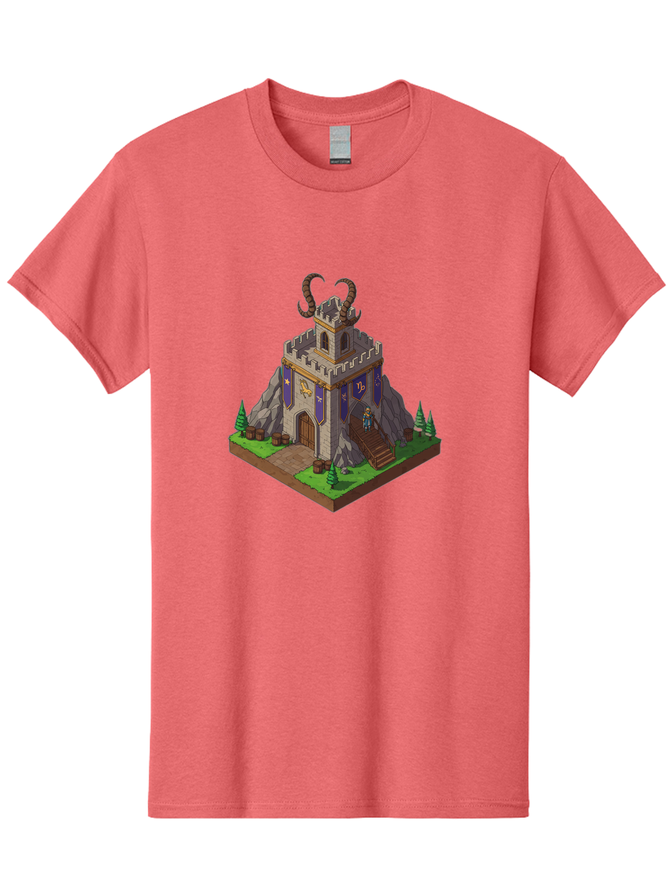 Castle-With-Ram-Horns Men'S Graphic Tee, 100% Cotton, Comfortable Casual Summer Wear, Machine Washable, Vintage Camera, Old Camera, Antique Camera, Black Camera, Classic Photography, Photography Equipment, Nostalgic Device, Film Camera, Bal963