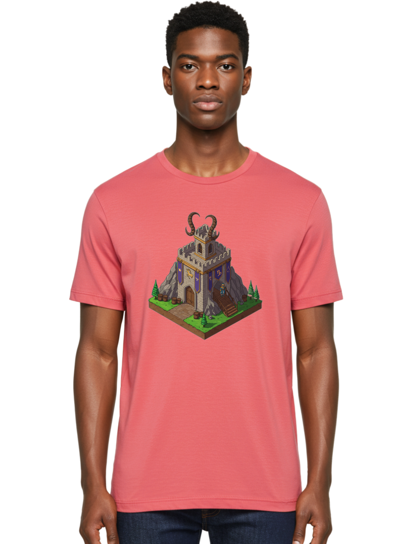 Castle-With-Ram-Horns Men'S Graphic Tee, 100% Cotton, Comfortable Casual Summer Wear, Machine Washable, Vintage Camera, Old Camera, Antique Camera, Black Camera, Classic Photography, Photography Equipment, Nostalgic Device, Film Camera, Bal963