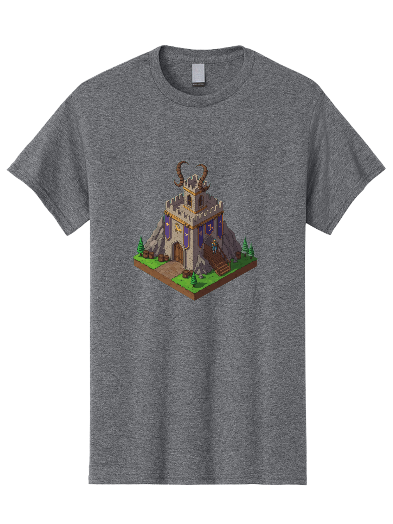 Castle-With-Ram-Horns Men'S Graphic Tee, 100% Cotton, Comfortable Casual Summer Wear, Machine Washable, Vintage Camera, Old Camera, Antique Camera, Black Camera, Classic Photography, Photography Equipment, Nostalgic Device, Film Camera, Bal963
