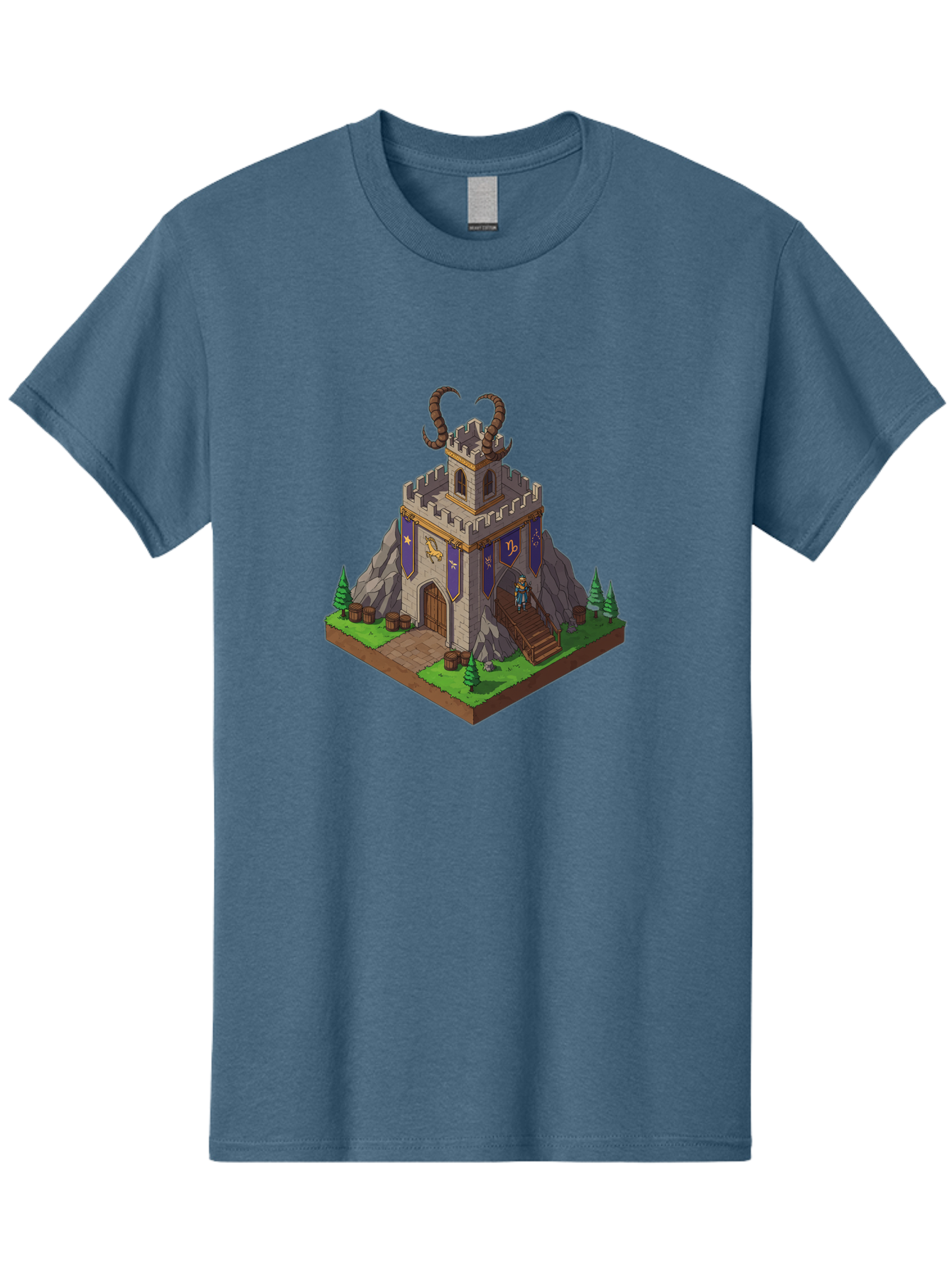 Castle-With-Ram-Horns Men'S Graphic Tee, 100% Cotton, Comfortable Casual Summer Wear, Machine Washable, Vintage Camera, Old Camera, Antique Camera, Black Camera, Classic Photography, Photography Equipment, Nostalgic Device, Film Camera, Bal963
