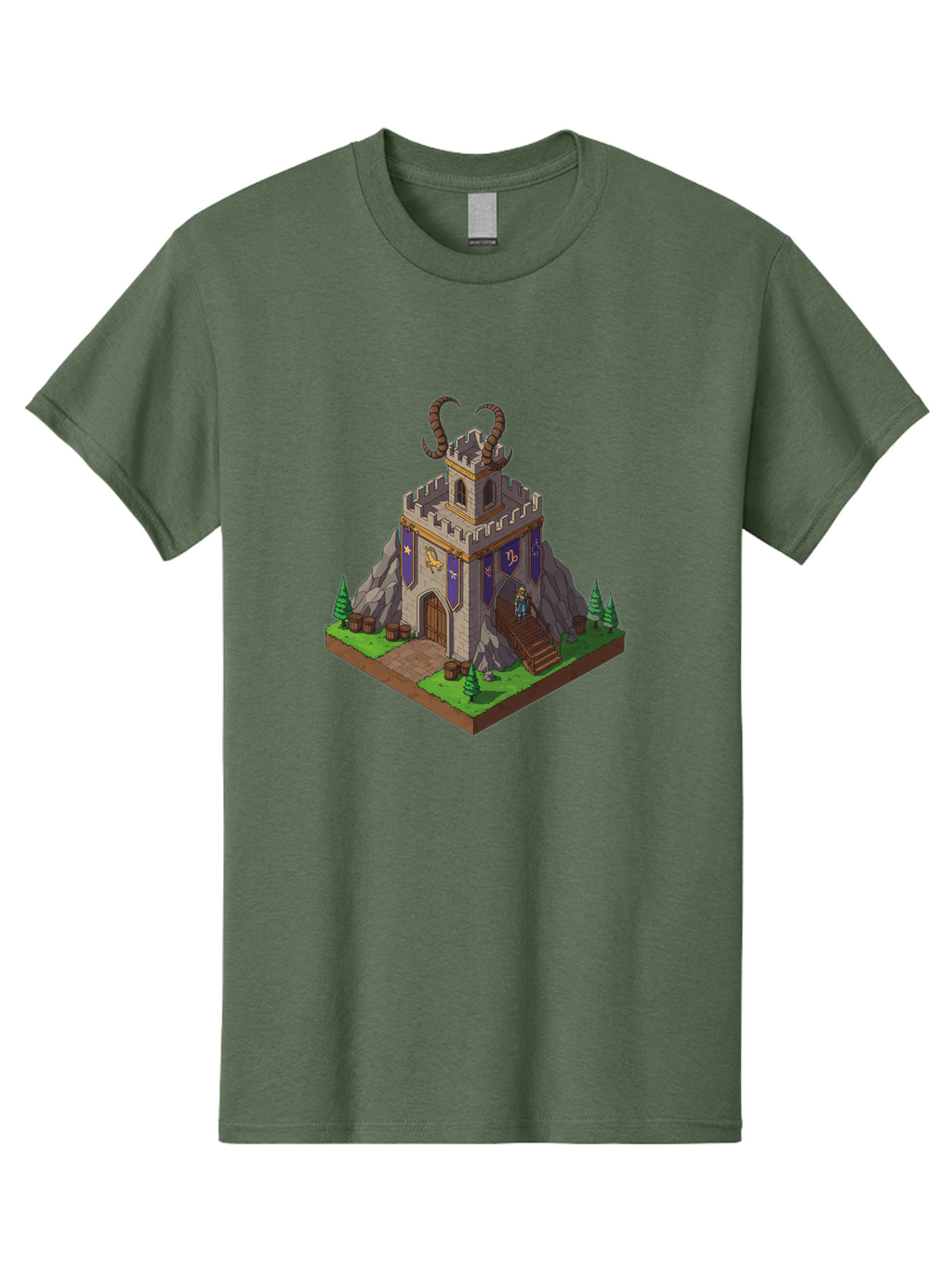 Castle-With-Ram-Horns Men'S Graphic Tee, 100% Cotton, Comfortable Casual Summer Wear, Machine Washable, Vintage Camera, Old Camera, Antique Camera, Black Camera, Classic Photography, Photography Equipment, Nostalgic Device, Film Camera, Bal963