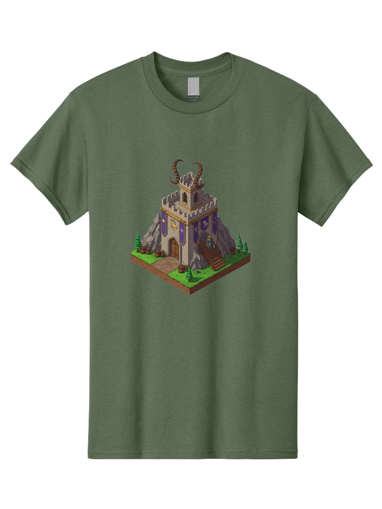 Castle-With-Ram-Horns Men'S Graphic Tee, 100% Cotton, Comfortable Casual Summer Wear, Machine Washable, Vintage Camera, Old Camera, Antique Camera, Black Camera, Classic Photography, Photography Equipment, Nostalgic Device, Film Camera, Bal963