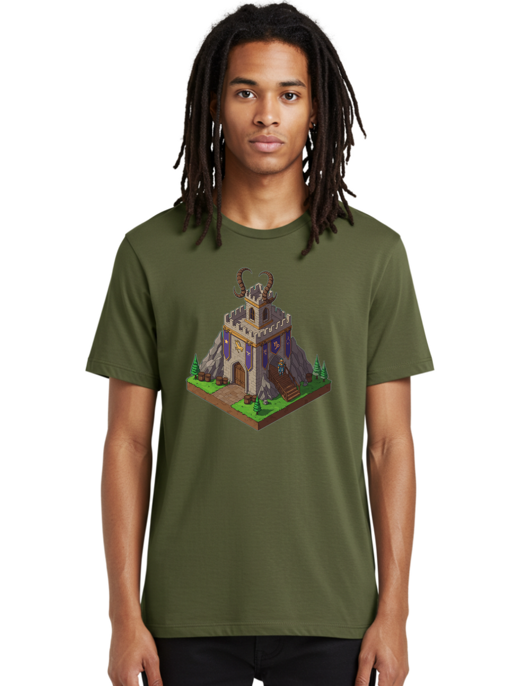 Castle-With-Ram-Horns Men'S Graphic Tee, 100% Cotton, Comfortable Casual Summer Wear, Machine Washable, Vintage Camera, Old Camera, Antique Camera, Black Camera, Classic Photography, Photography Equipment, Nostalgic Device, Film Camera, Bal963