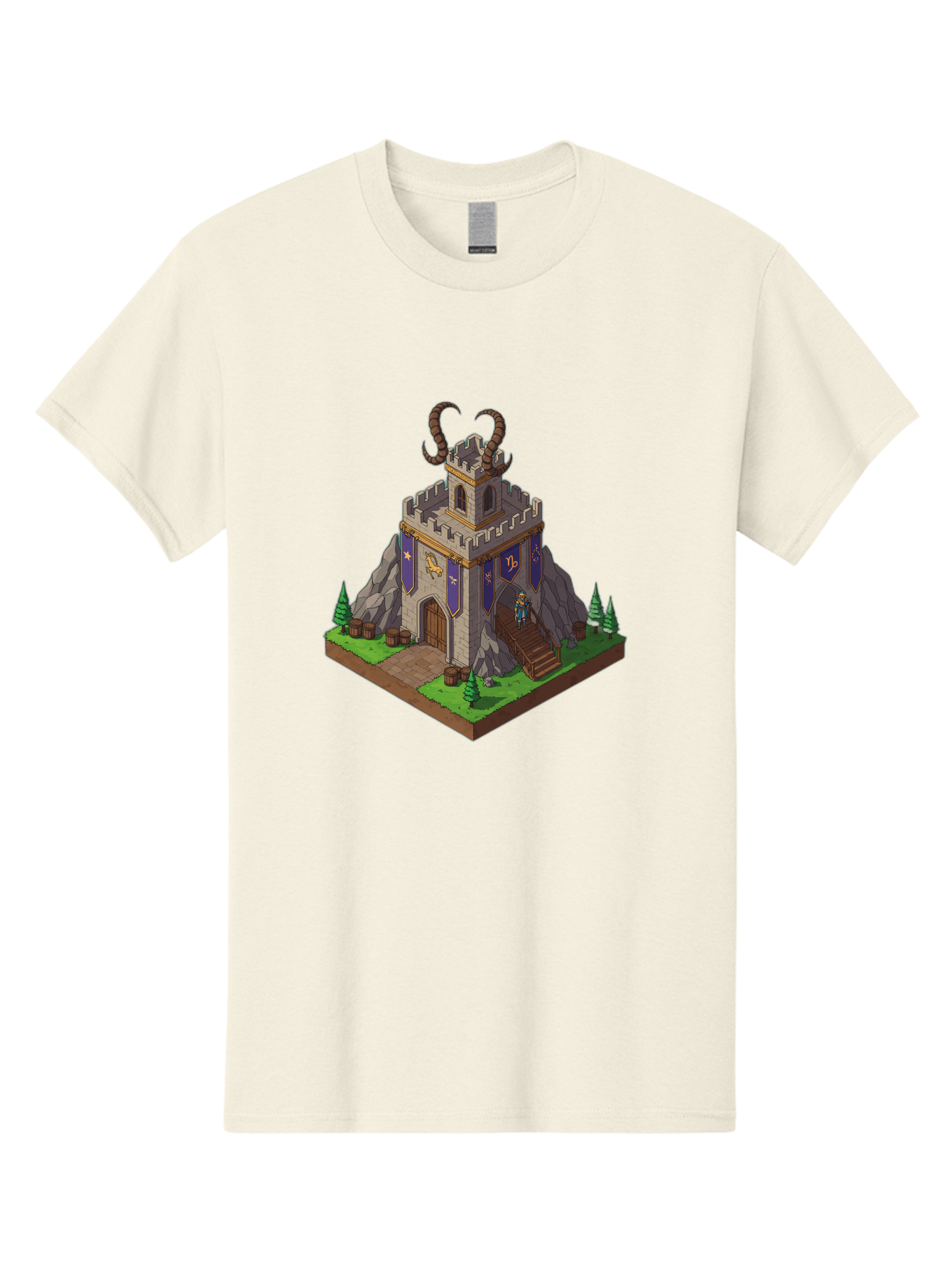 Castle-With-Ram-Horns Men'S Graphic Tee, 100% Cotton, Comfortable Casual Summer Wear, Machine Washable, Vintage Camera, Old Camera, Antique Camera, Black Camera, Classic Photography, Photography Equipment, Nostalgic Device, Film Camera, Bal963