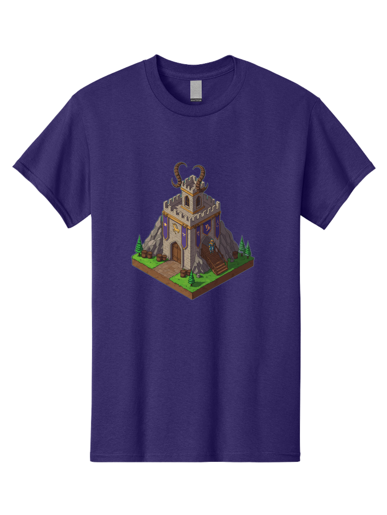 Castle-With-Ram-Horns Men'S Graphic Tee, 100% Cotton, Comfortable Casual Summer Wear, Machine Washable, Vintage Camera, Old Camera, Antique Camera, Black Camera, Classic Photography, Photography Equipment, Nostalgic Device, Film Camera, Bal963