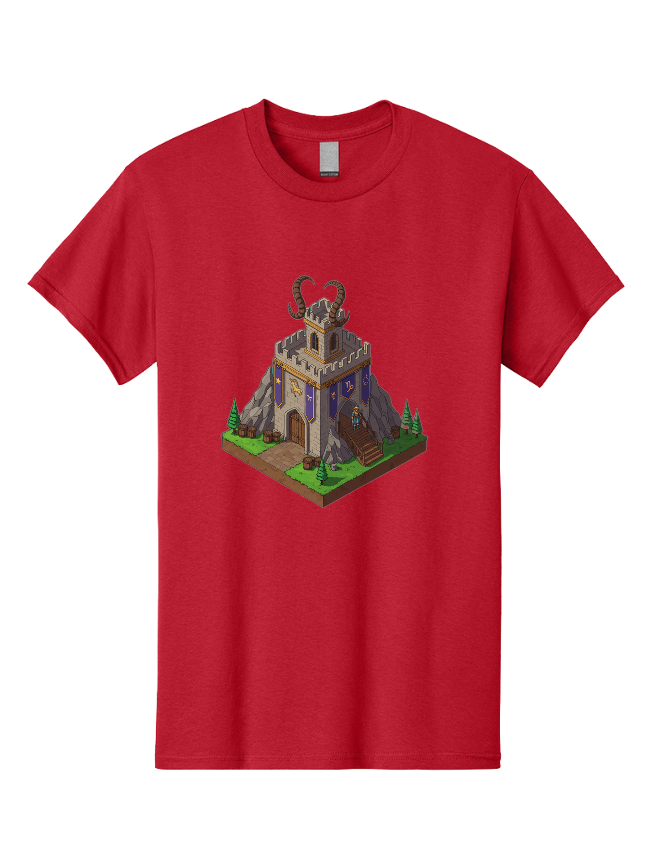 Castle-With-Ram-Horns Men'S Graphic Tee, 100% Cotton, Comfortable Casual Summer Wear, Machine Washable, Vintage Camera, Old Camera, Antique Camera, Black Camera, Classic Photography, Photography Equipment, Nostalgic Device, Film Camera, Bal963