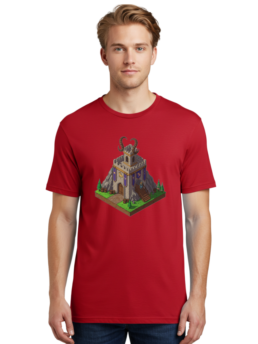 Castle-With-Ram-Horns Men'S Graphic Tee, 100% Cotton, Comfortable Casual Summer Wear, Machine Washable, Vintage Camera, Old Camera, Antique Camera, Black Camera, Classic Photography, Photography Equipment, Nostalgic Device, Film Camera, Bal963